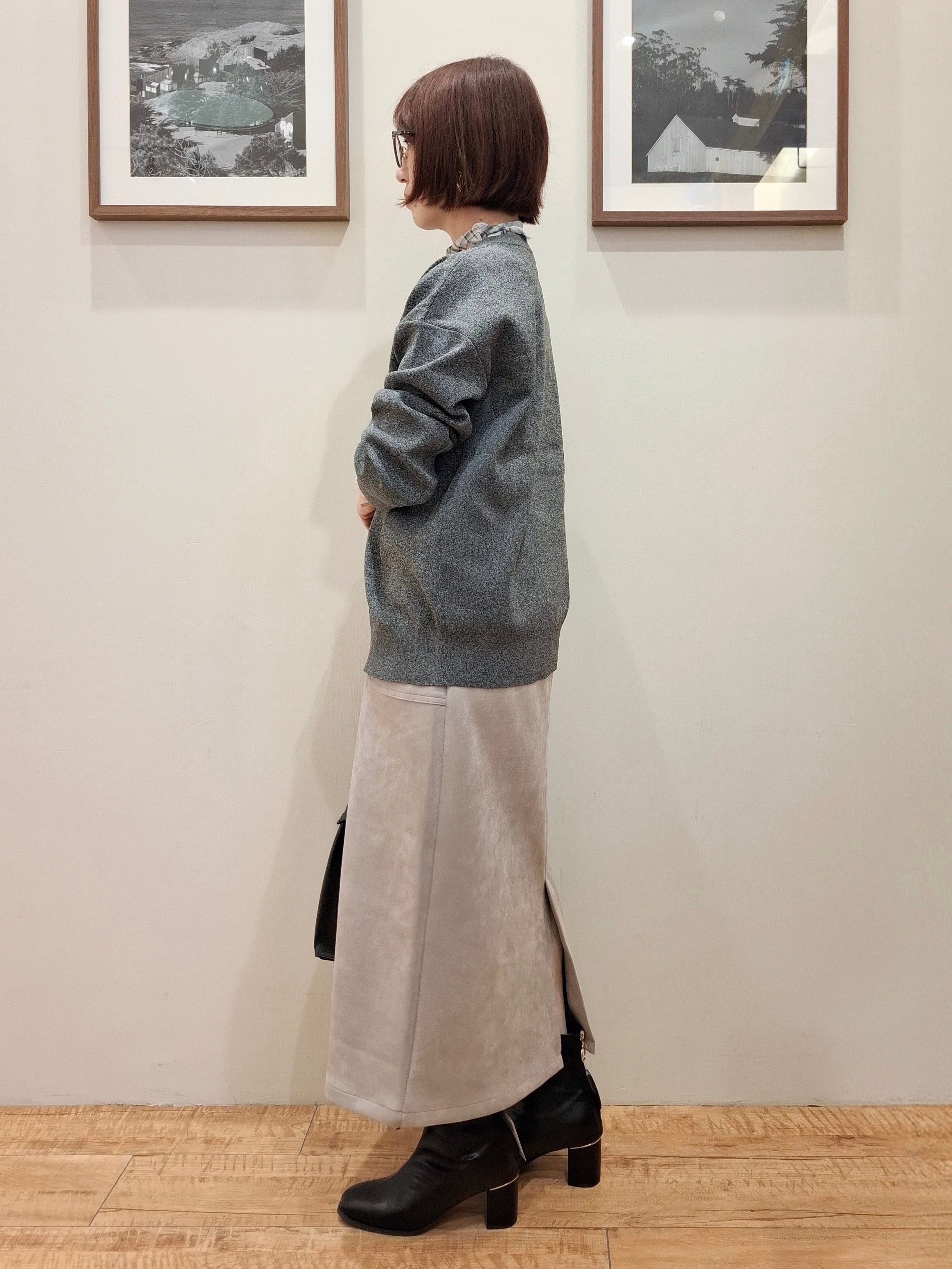 まあるさんの「SHOO･LA･RUE｜【セットアップ可/洗濯機可】軽やかに羽織れる スポンディッシュ ニットカーディガン」を使ったコーディネート