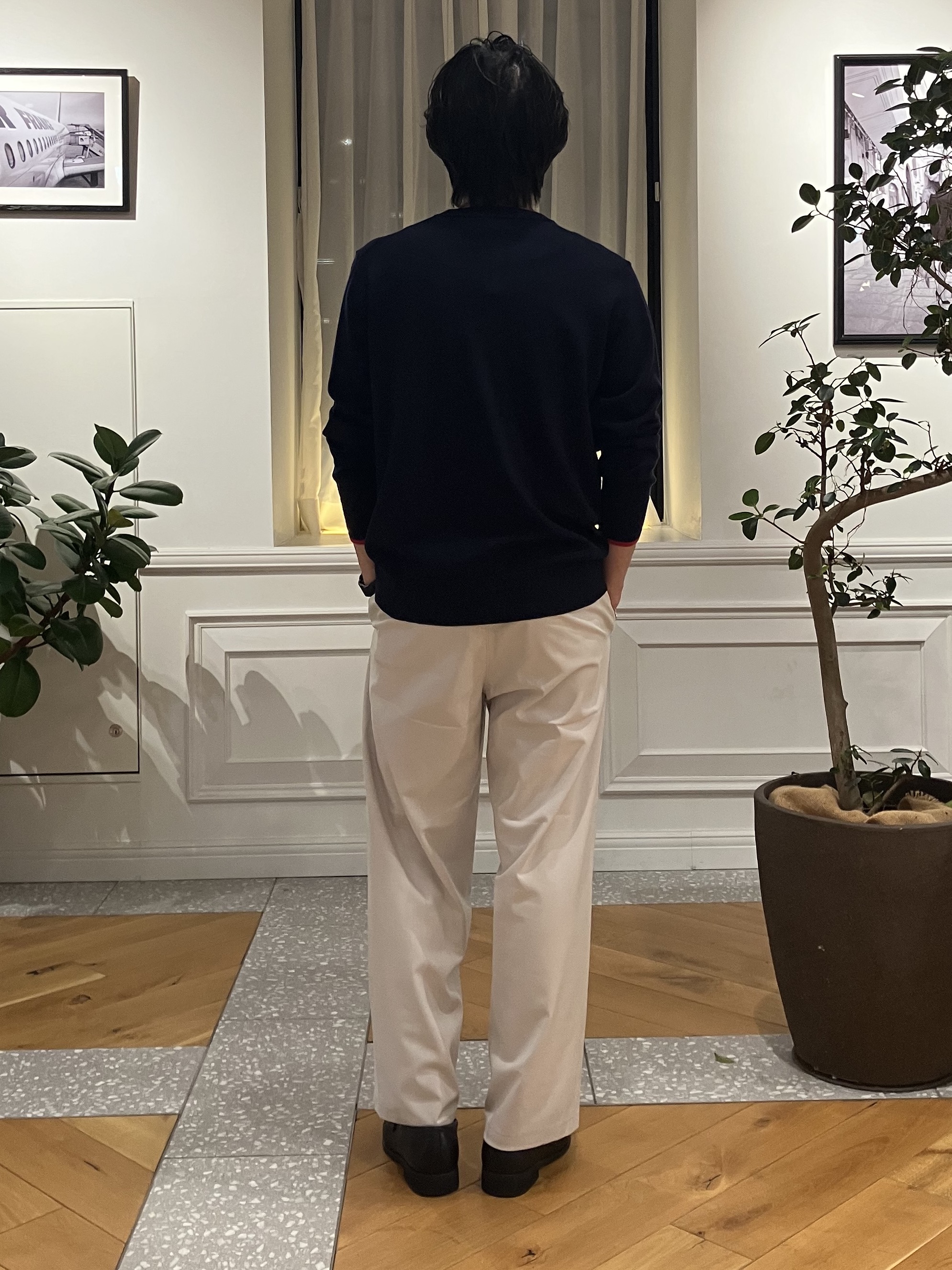 junyaさんの「DRESSTERIOR｜【7色展開】ゼニアバルーファ キャッシュウール ラウンドネックカーディガン」を使ったコーディネート