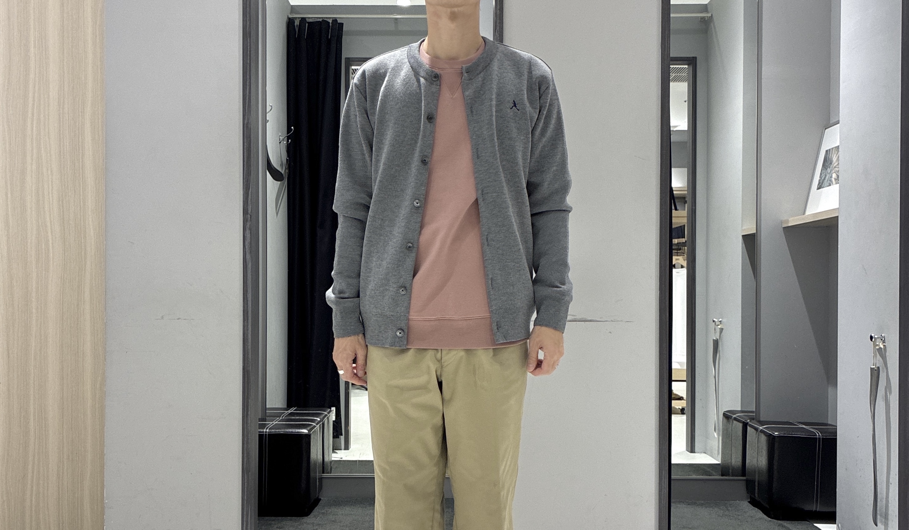 わいずみさんの「TAKEO KIKUCHI｜【BOWLER HAT LABEL】日本製クルーネックカーディガン」を使ったコーディネート
