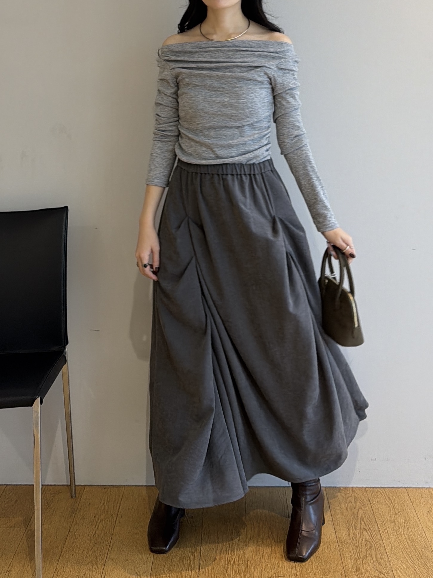 rinaさんの「INDIVI｜ドレープカットソー」を使ったコーディネート