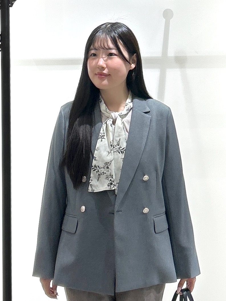 sayaさんの「OPAQUE.CLIP｜【セットアップ可】ストレッチツイルダブルブレストテーラードジャケット《洗濯機OK／防シワ》」を使ったコーディネート