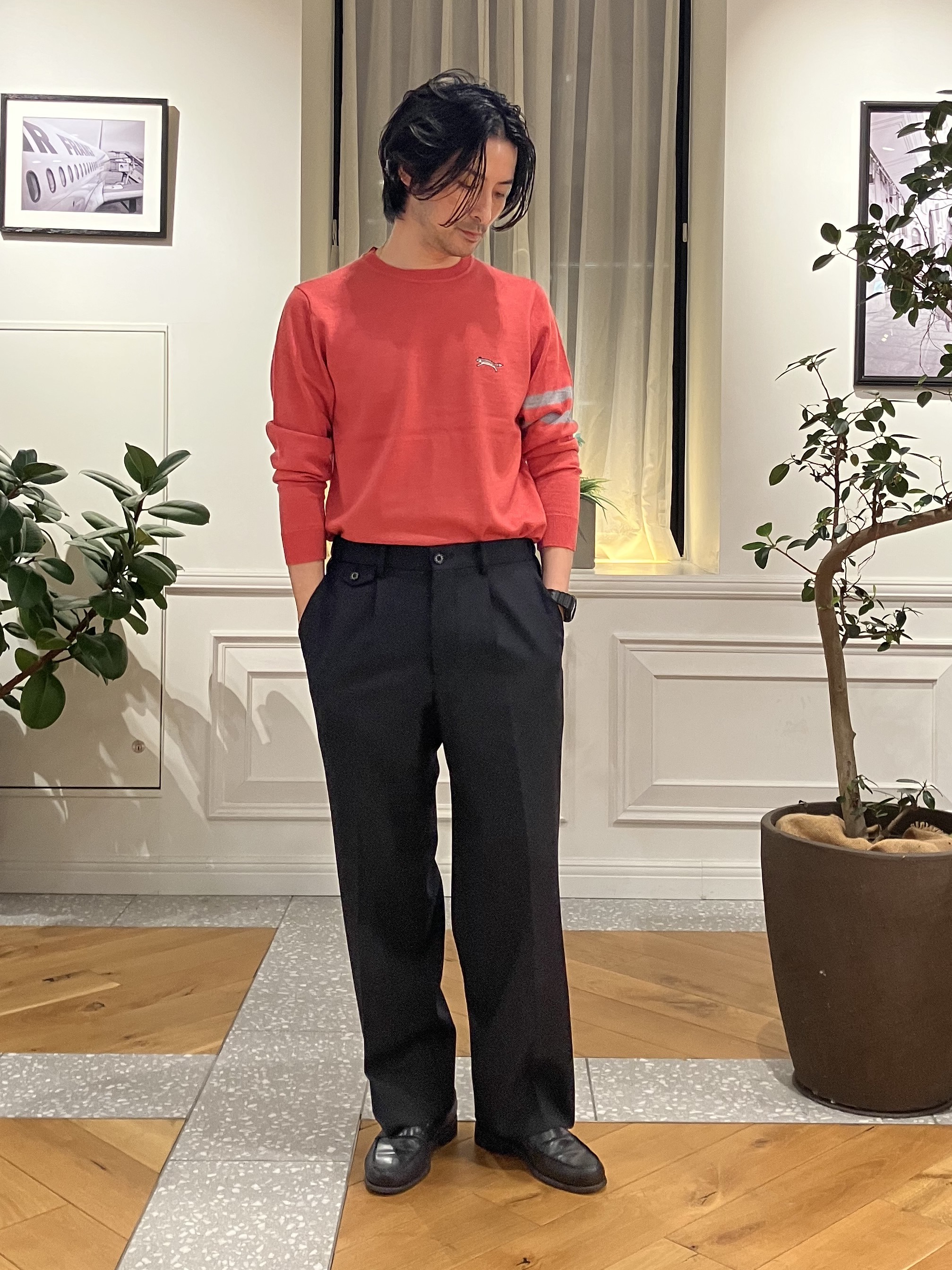 junyaさんの「DRESSTERIOR｜ゼニアバルーファ キャッシュウール クルーネックニット」を使ったコーディネート