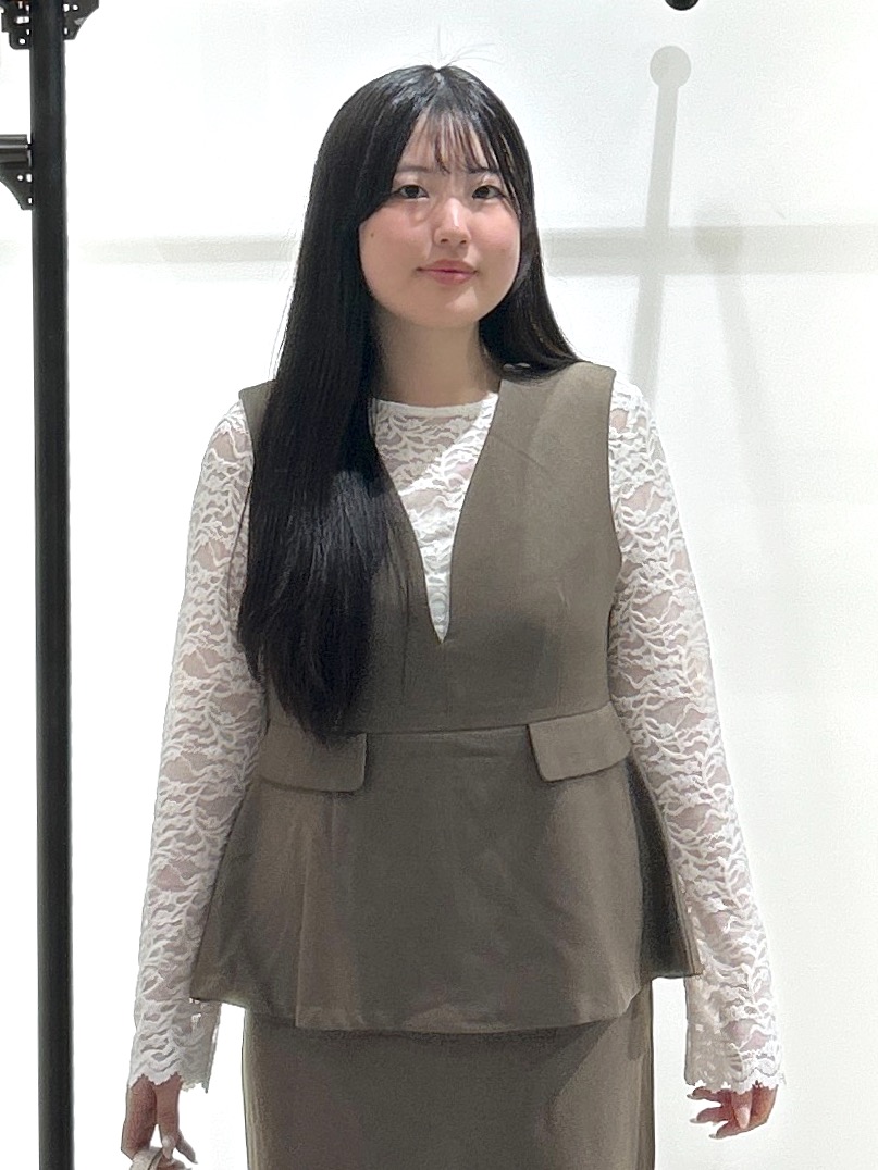 sayaさんの「OPAQUE.CLIP｜レースベロア トップス【洗濯機OK】」を使ったコーディネート