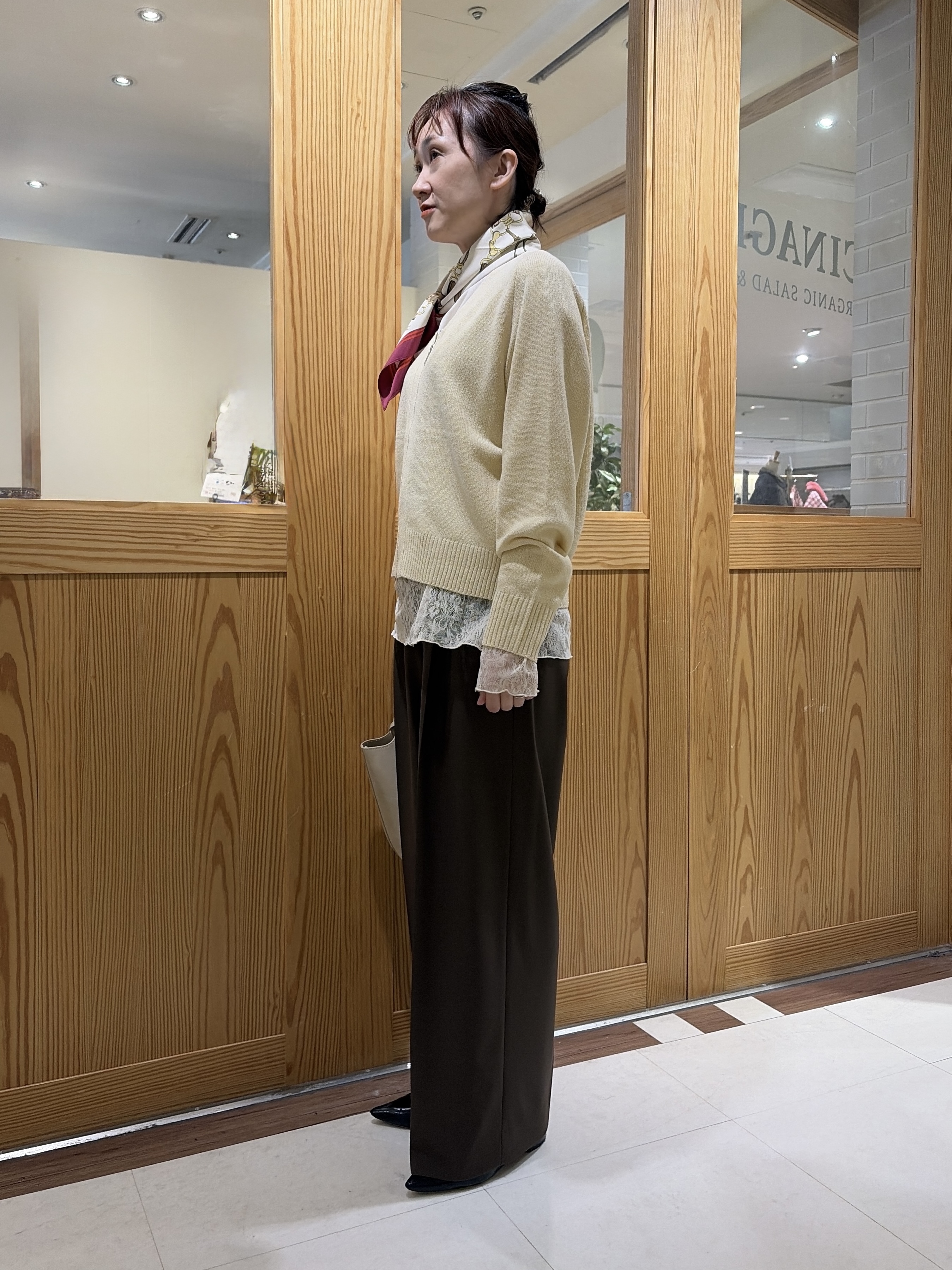 ゆうさんの「UNTITLED｜【アンサンブル可/秋羽織り】杢調ジップカーディガン」を使ったコーディネート
