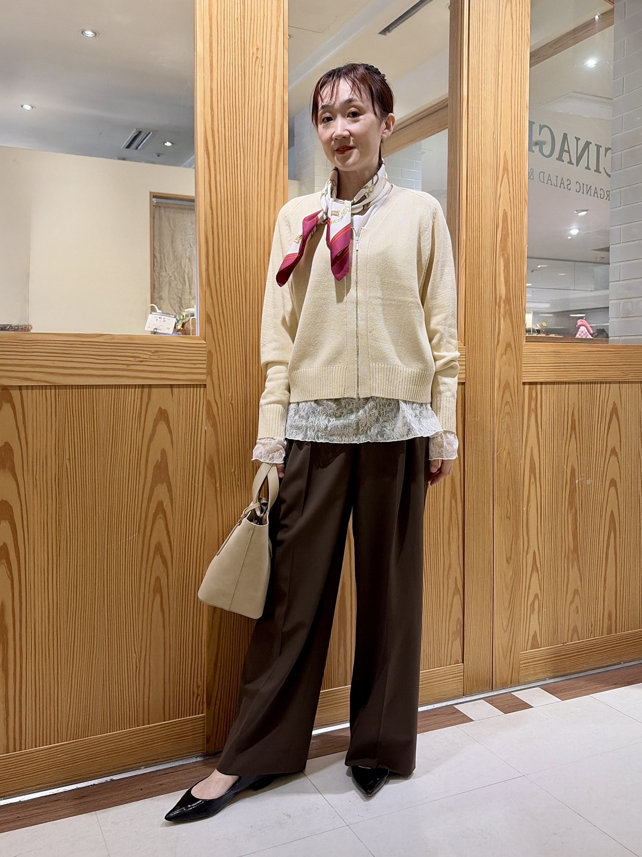 ゆうさんの「UNTITLED｜【アンサンブル可/秋羽織り】杢調ジップカーディガン」を使ったコーディネート