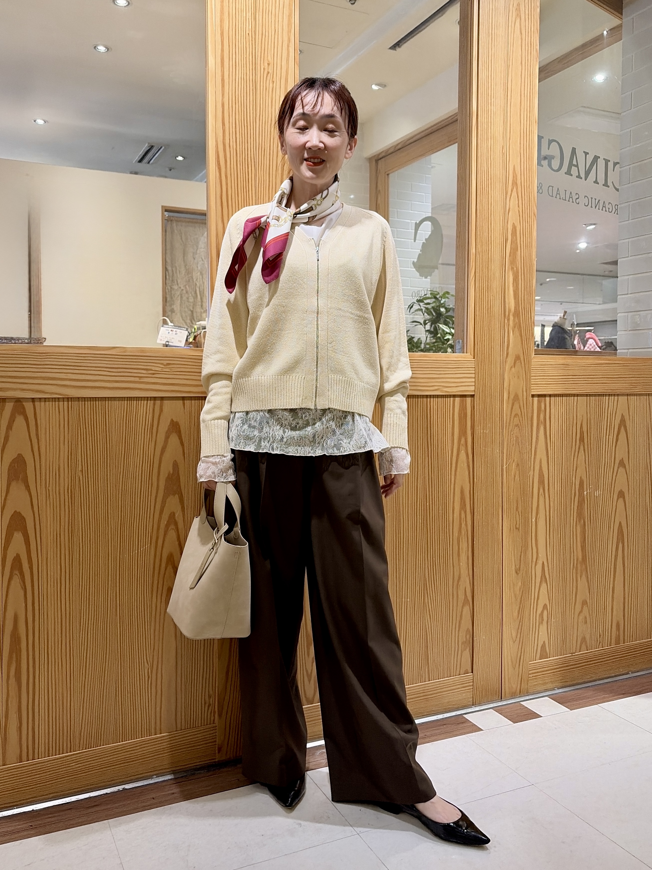 ゆうさんの「UNTITLED｜【アンサンブル可/秋羽織り】杢調ジップカーディガン」を使ったコーディネート