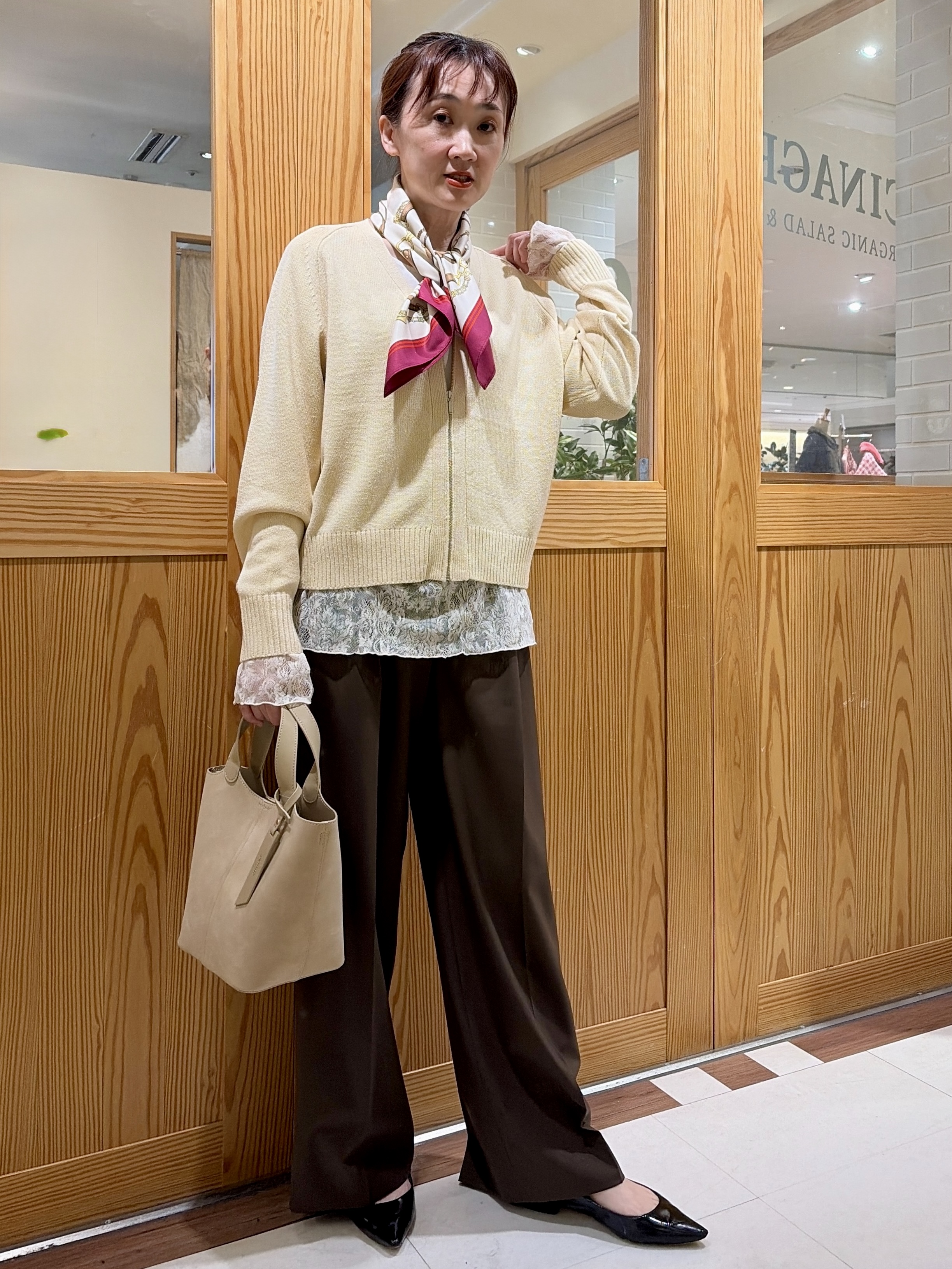 ゆうさんの「UNTITLED｜【アンサンブル可/秋羽織り】杢調ジップカーディガン」を使ったコーディネート
