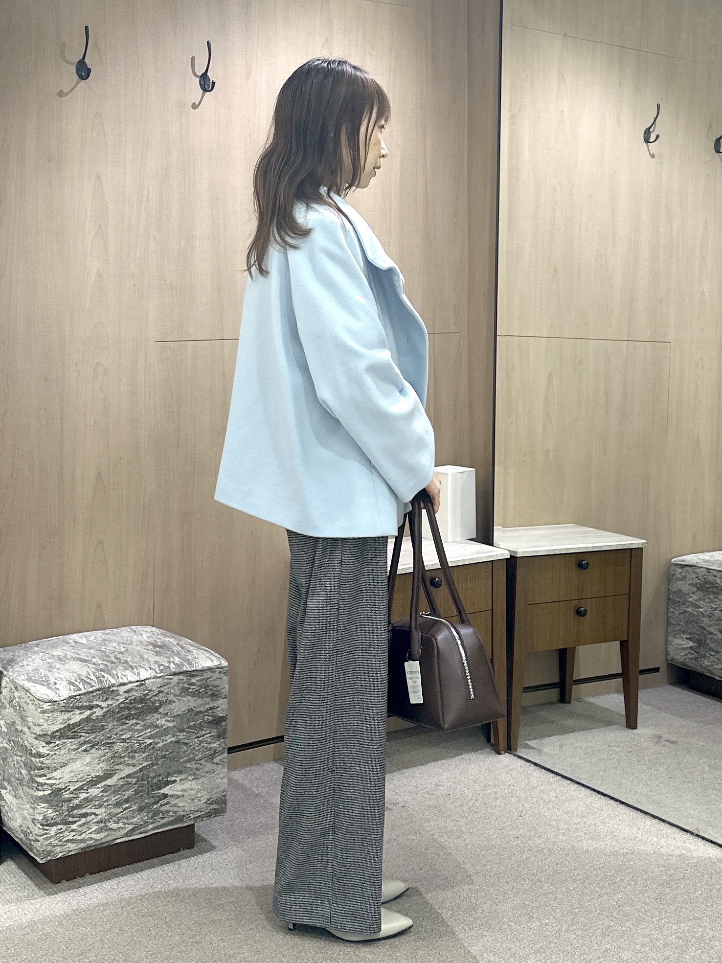 Miwaさんの「UNTITLED｜【アンサンブル可/手洗い可】杢調プルオーバーニット」を使ったコーディネート