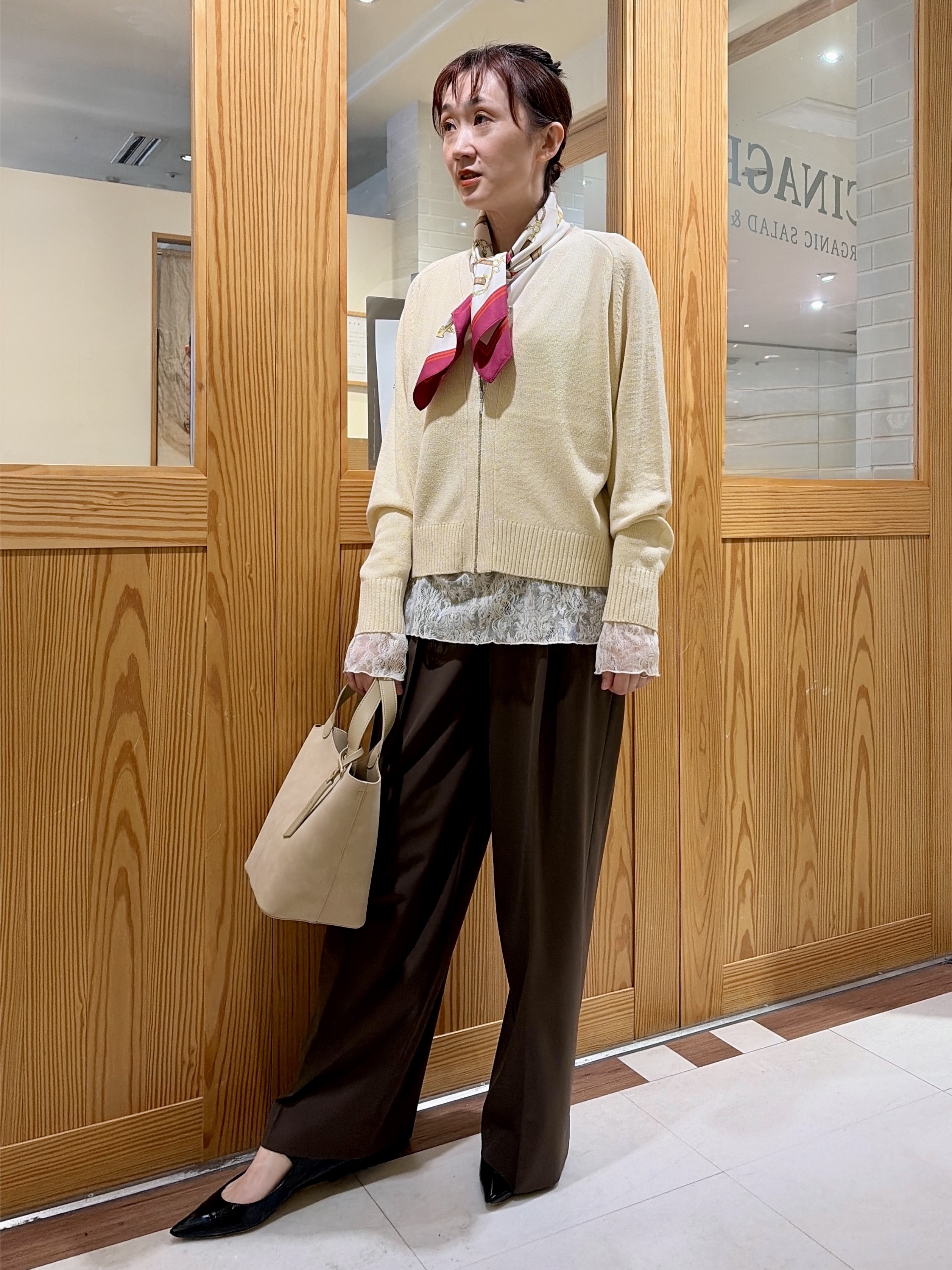 ゆうさんの「UNTITLED｜【アンサンブル可/秋羽織り】杢調ジップカーディガン」を使ったコーディネート