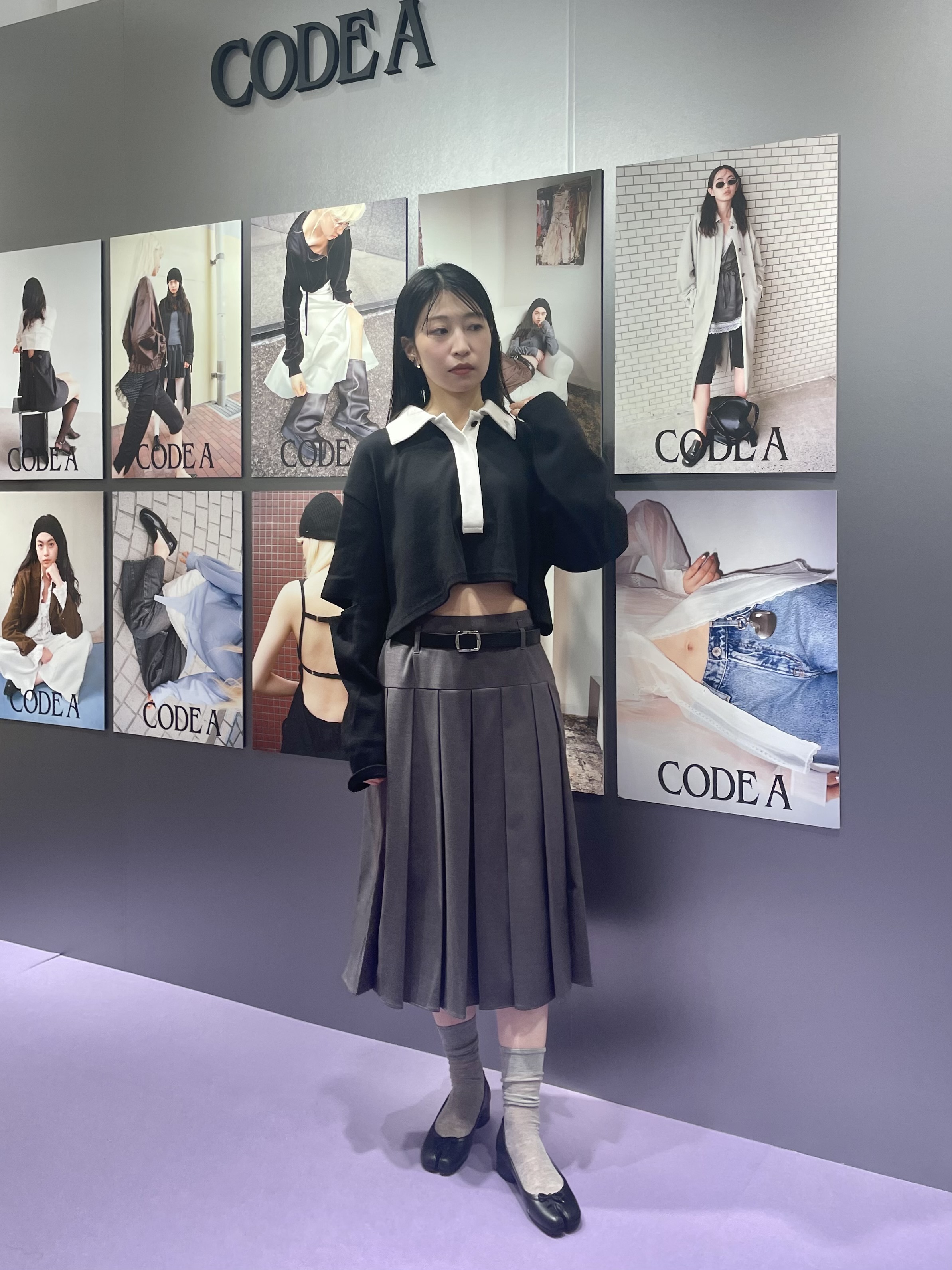 丸山加奈子さんの「CODE A｜cropped lager tee」を使ったコーディネート