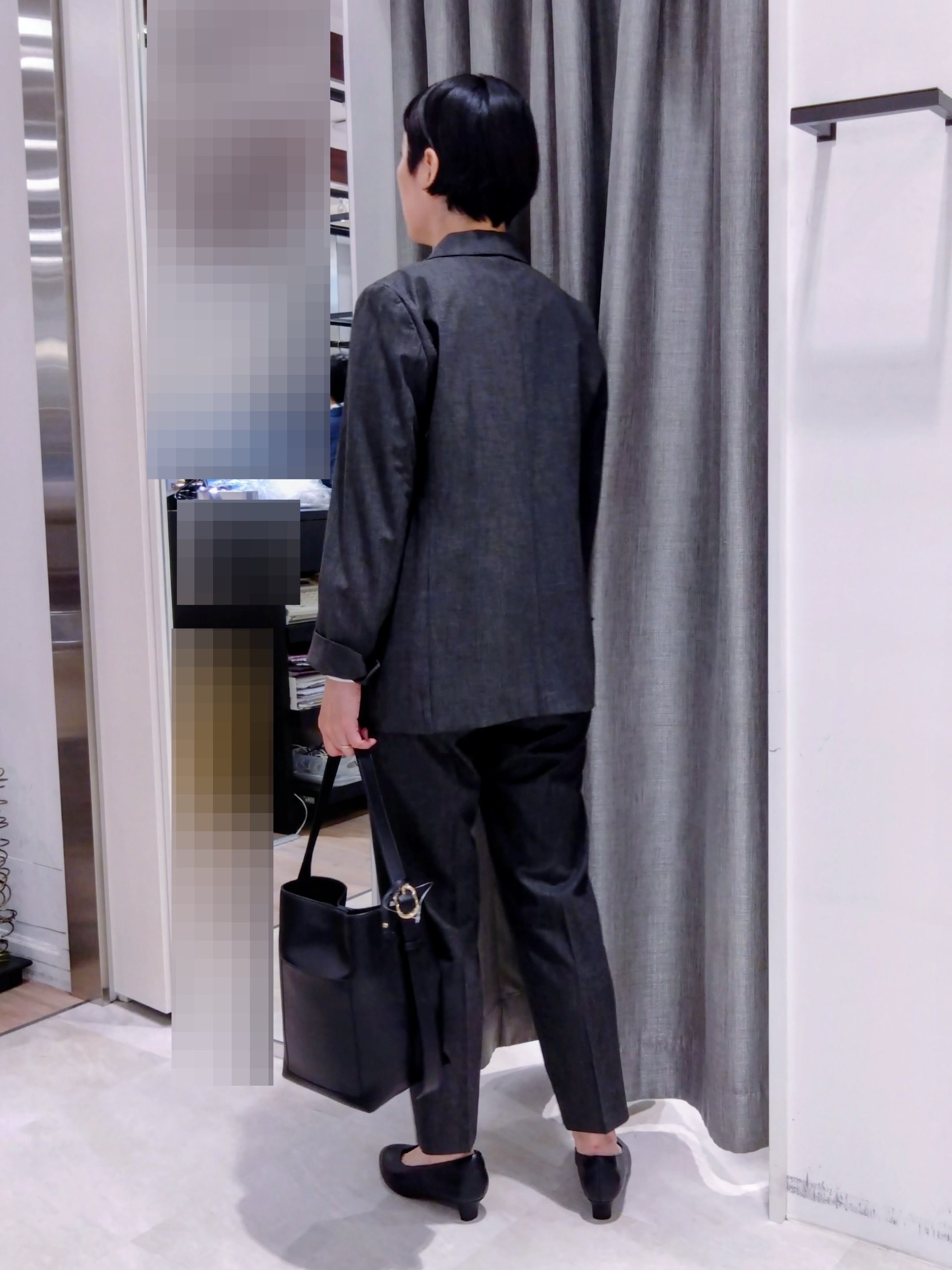 まちこさんの「UNTITLED｜【セットアップ可/秋羽織り/お仕事スーツ】ウールブレンドダブルジャケット」を使ったコーディネート