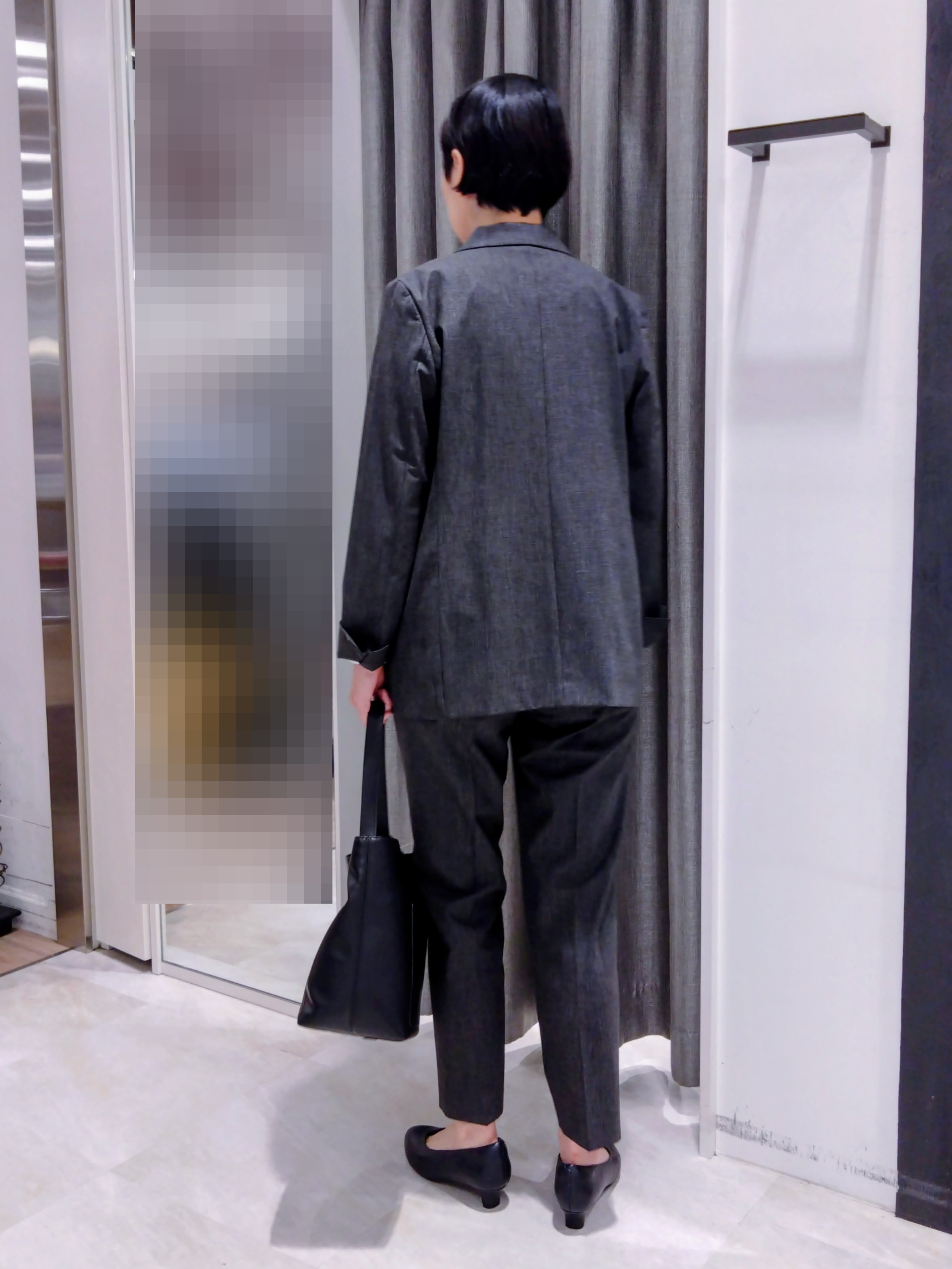 まちこさんの「UNTITLED｜【セットアップ可/秋羽織り/お仕事スーツ】ウールブレンドダブルジャケット」を使ったコーディネート