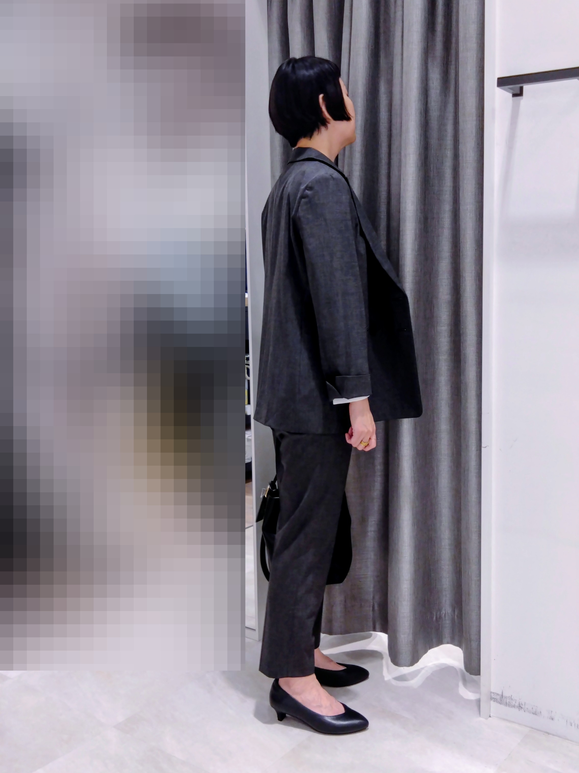まちこさんの「UNTITLED｜【セットアップ可/秋羽織り/お仕事スーツ】ウールブレンドダブルジャケット」を使ったコーディネート