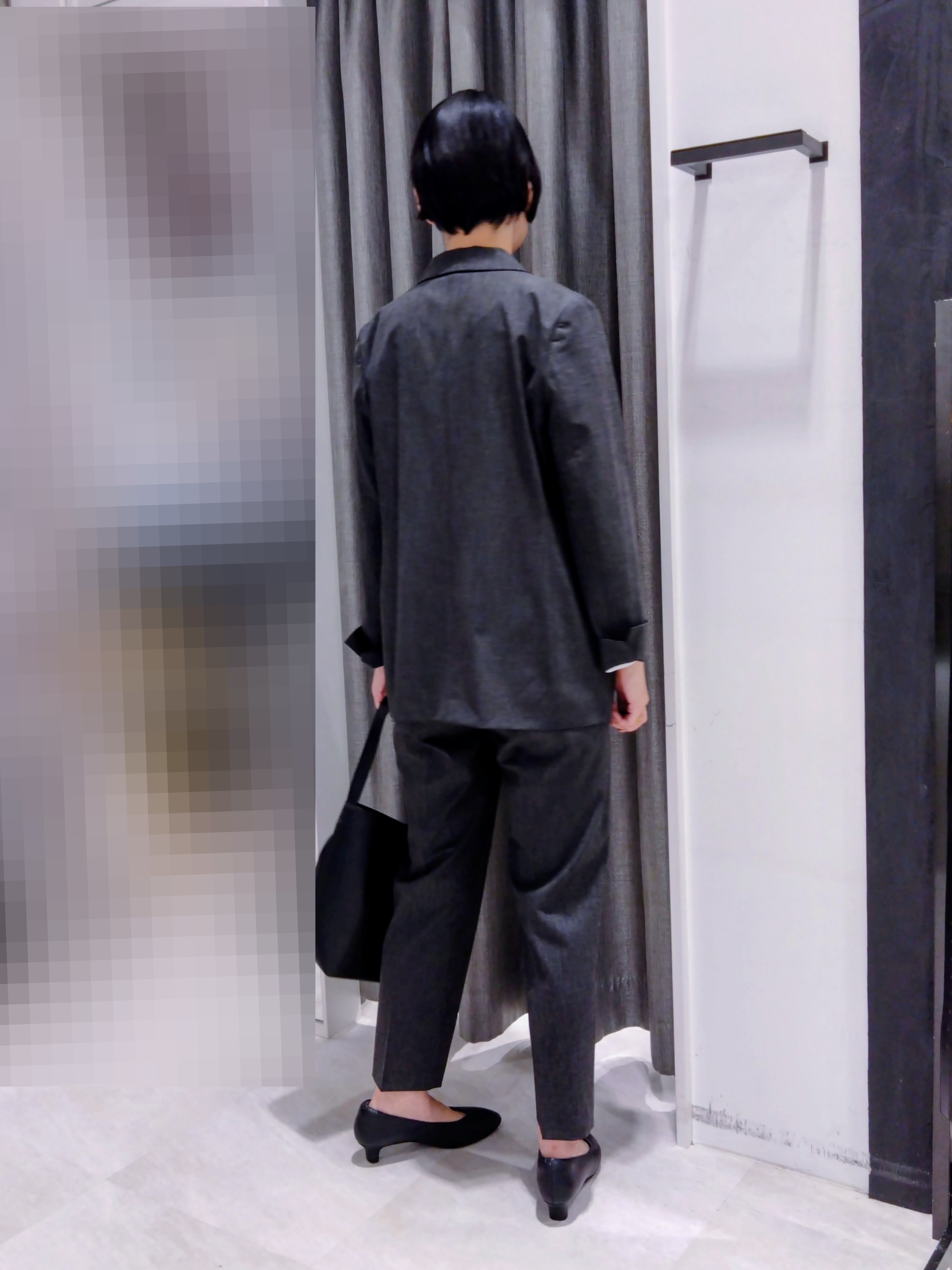 まちこさんの「UNTITLED｜【セットアップ可/秋羽織り/お仕事スーツ】ウールブレンドダブルジャケット」を使ったコーディネート