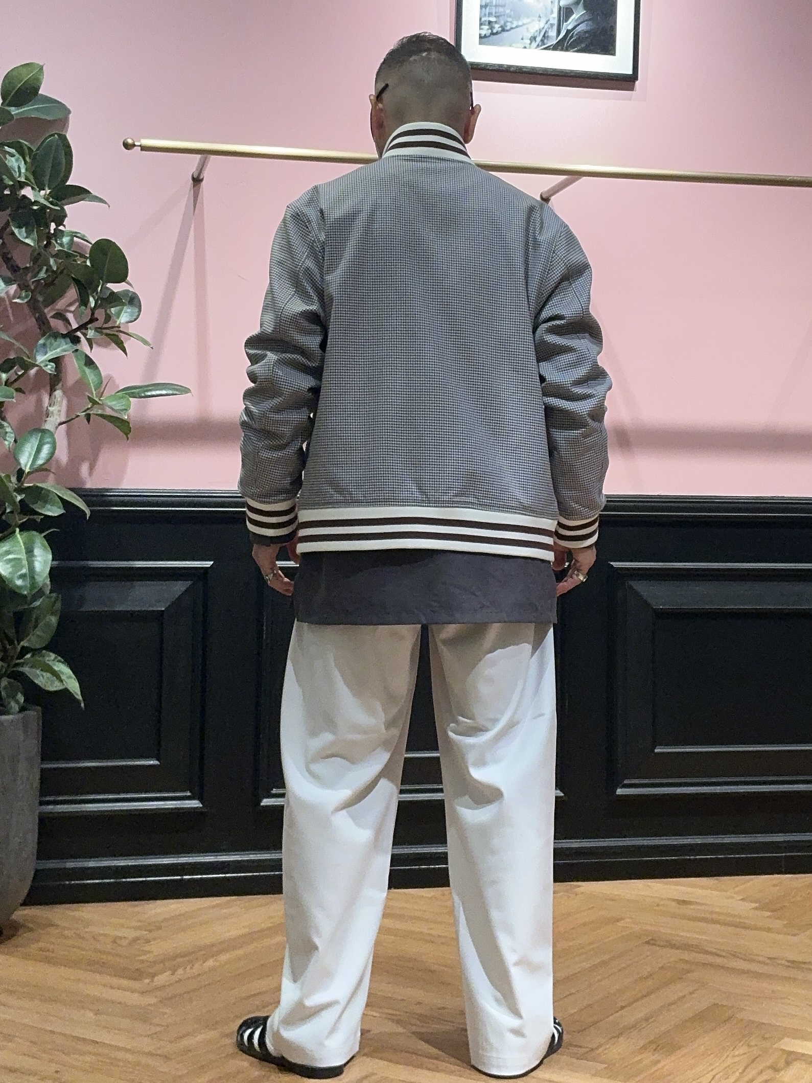 torigoeさんの「DRESSTERIOR｜ハウンドトゥース ハイネックリブジャケット」を使ったコーディネート