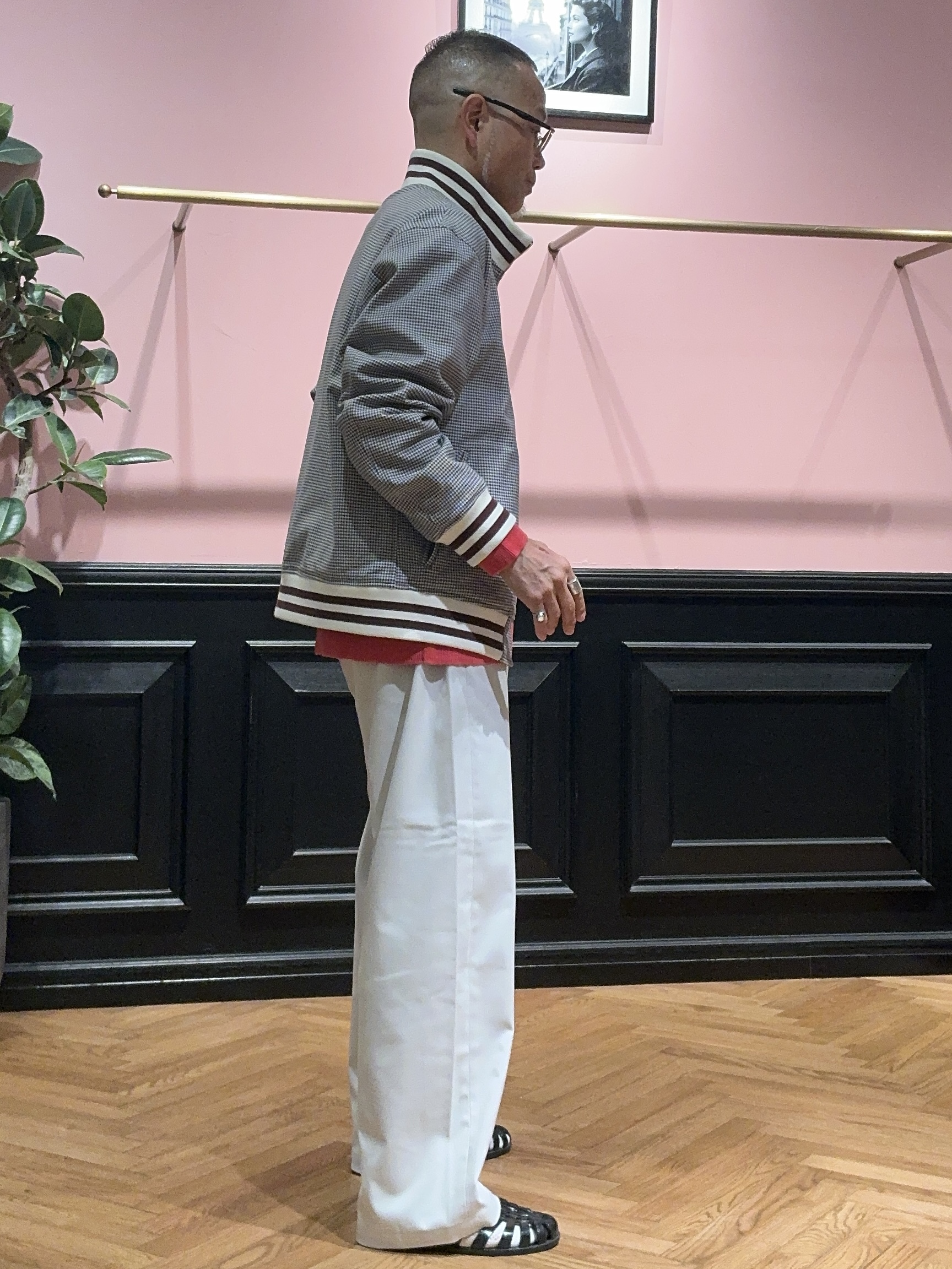torigoeさんの「DRESSTERIOR｜ハウンドトゥース ハイネックリブジャケット」を使ったコーディネート