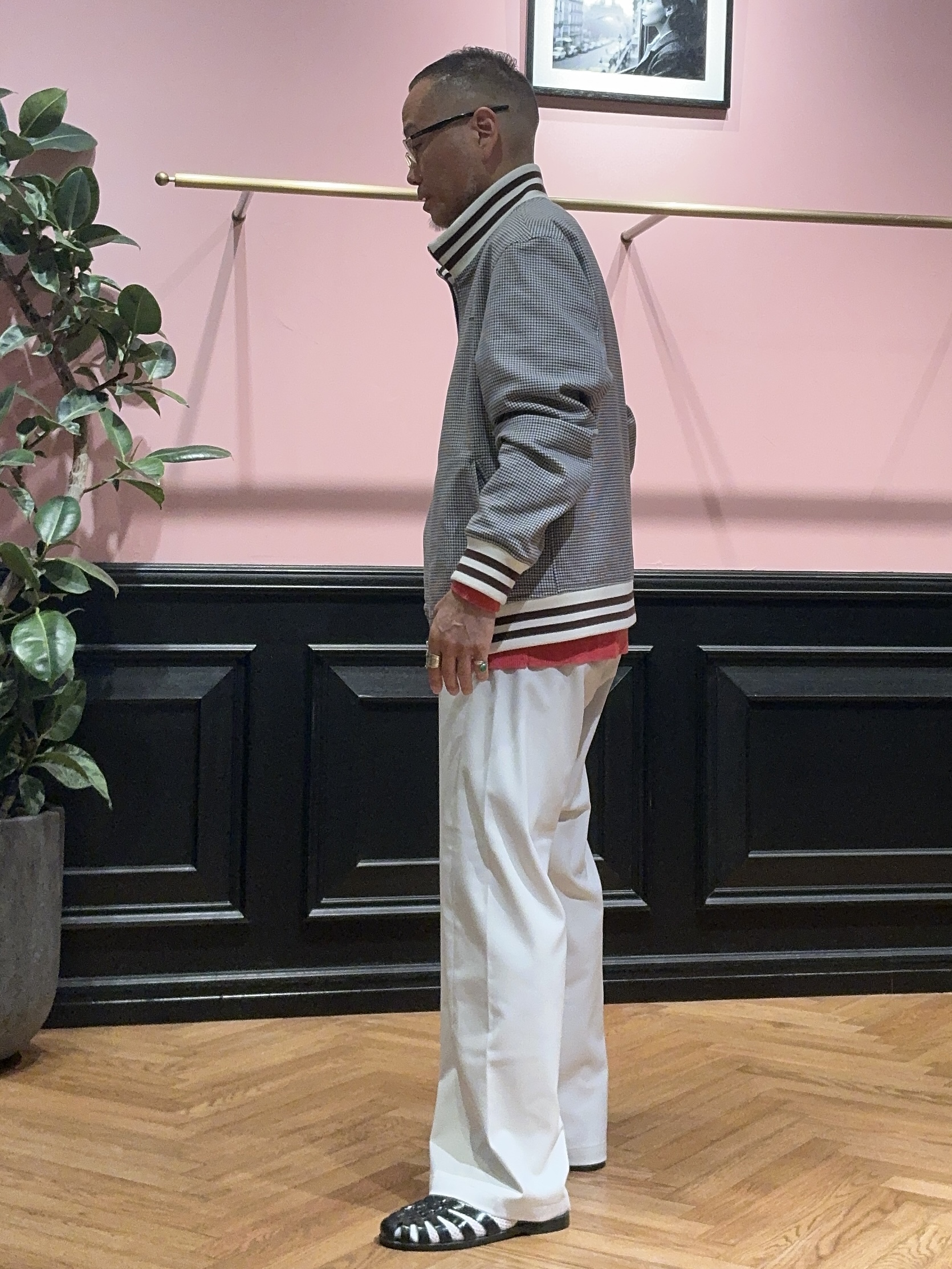 torigoeさんの「DRESSTERIOR｜ハウンドトゥース ハイネックリブジャケット」を使ったコーディネート