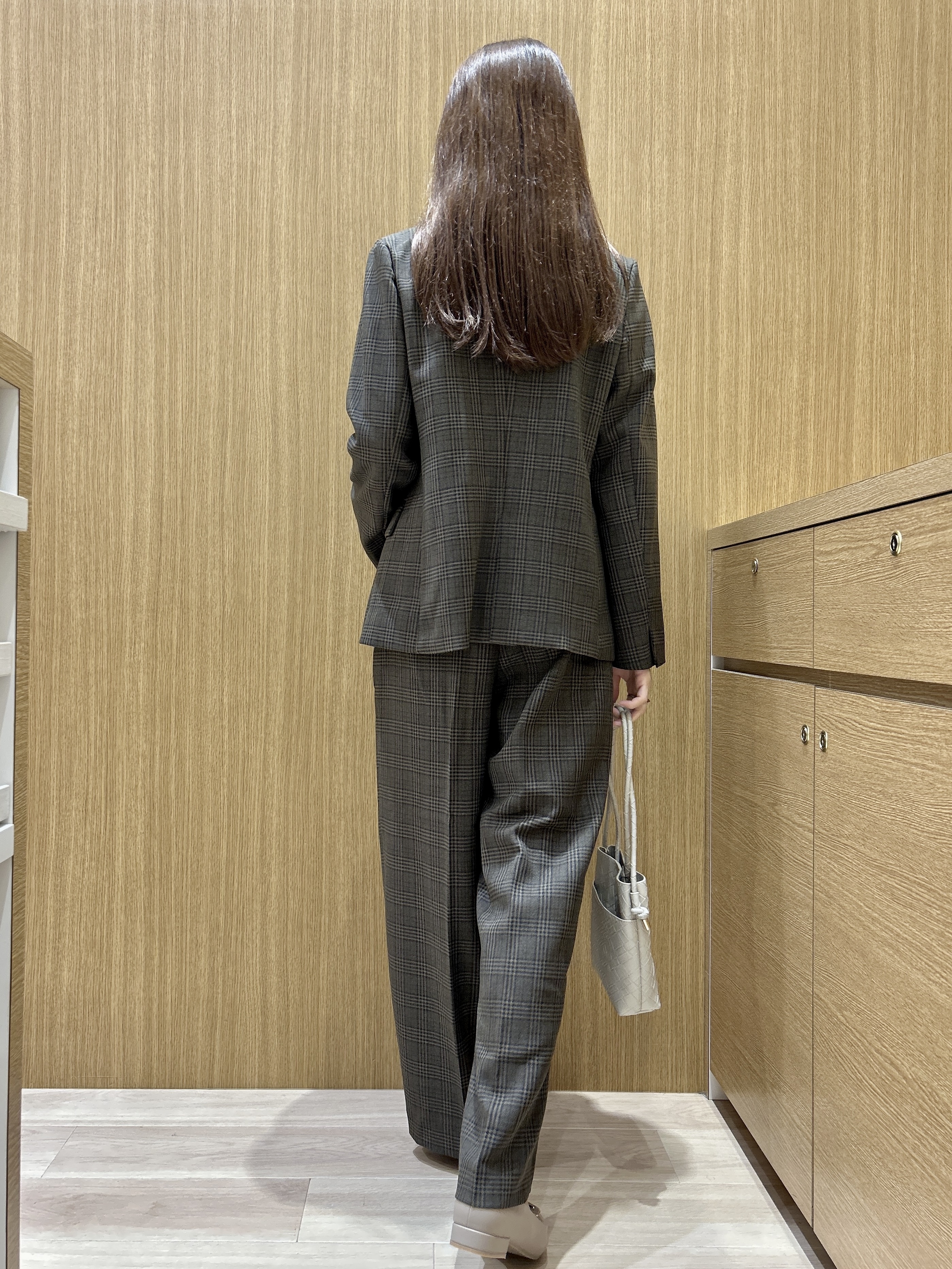 maiさんの「OPAQUE.CLIP｜【セットアップ可】ストレッチツイルダブルブレストテーラードジャケット《洗濯機OK／防シワ》」を使ったコーディネート