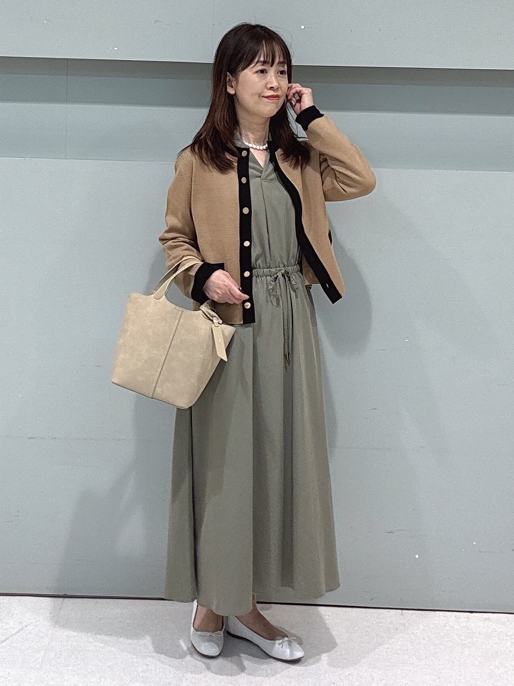 makiさんの「UNTITLED｜【アンサンブル可/ジャケットライク】モールラインカーディガン」を使ったコーディネート