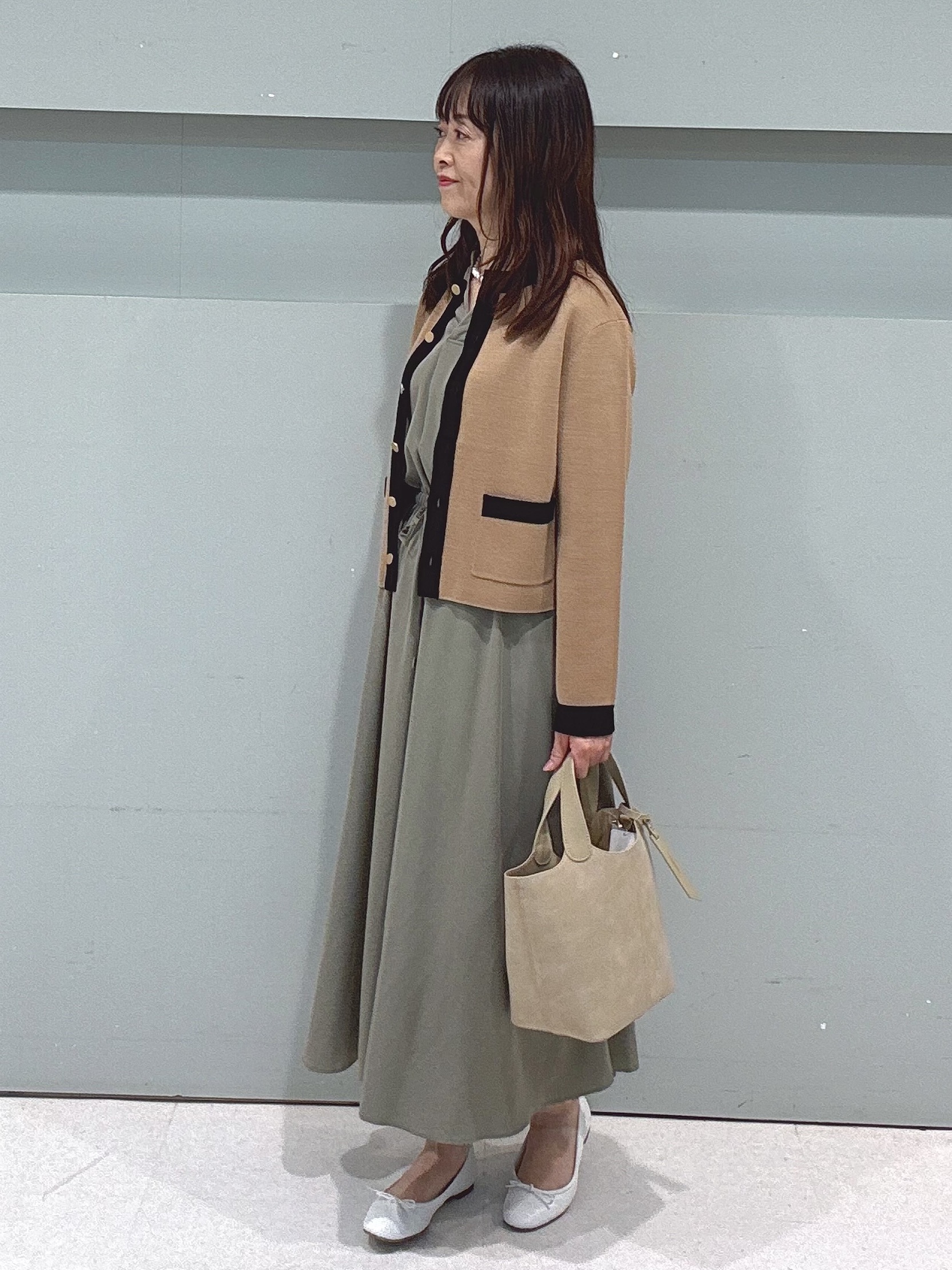 makiさんの「UNTITLED｜【アンサンブル可/ジャケットライク】モールラインカーディガン」を使ったコーディネート