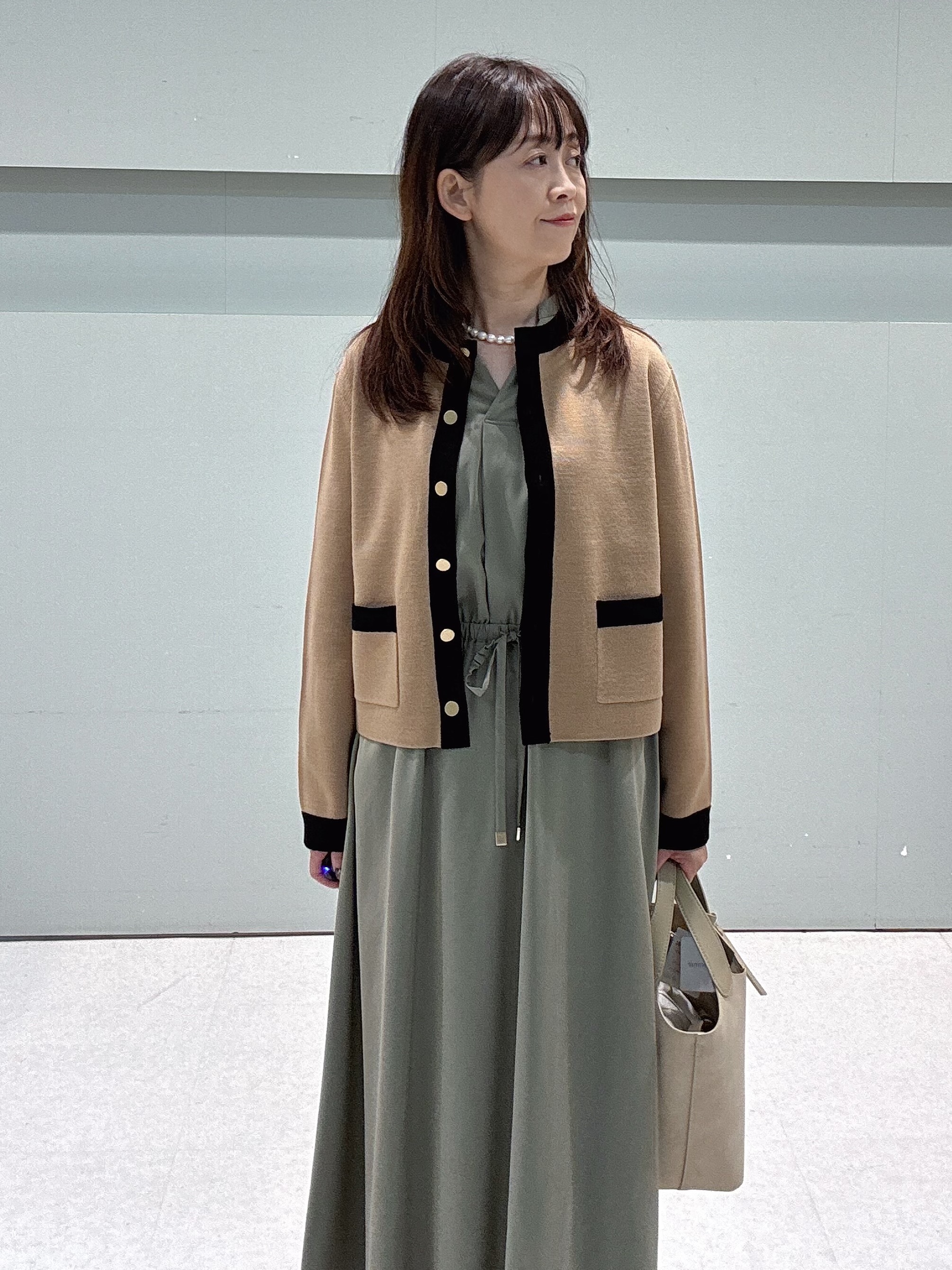 makiさんの「UNTITLED｜【アンサンブル可/ジャケットライク】モールラインカーディガン」を使ったコーディネート