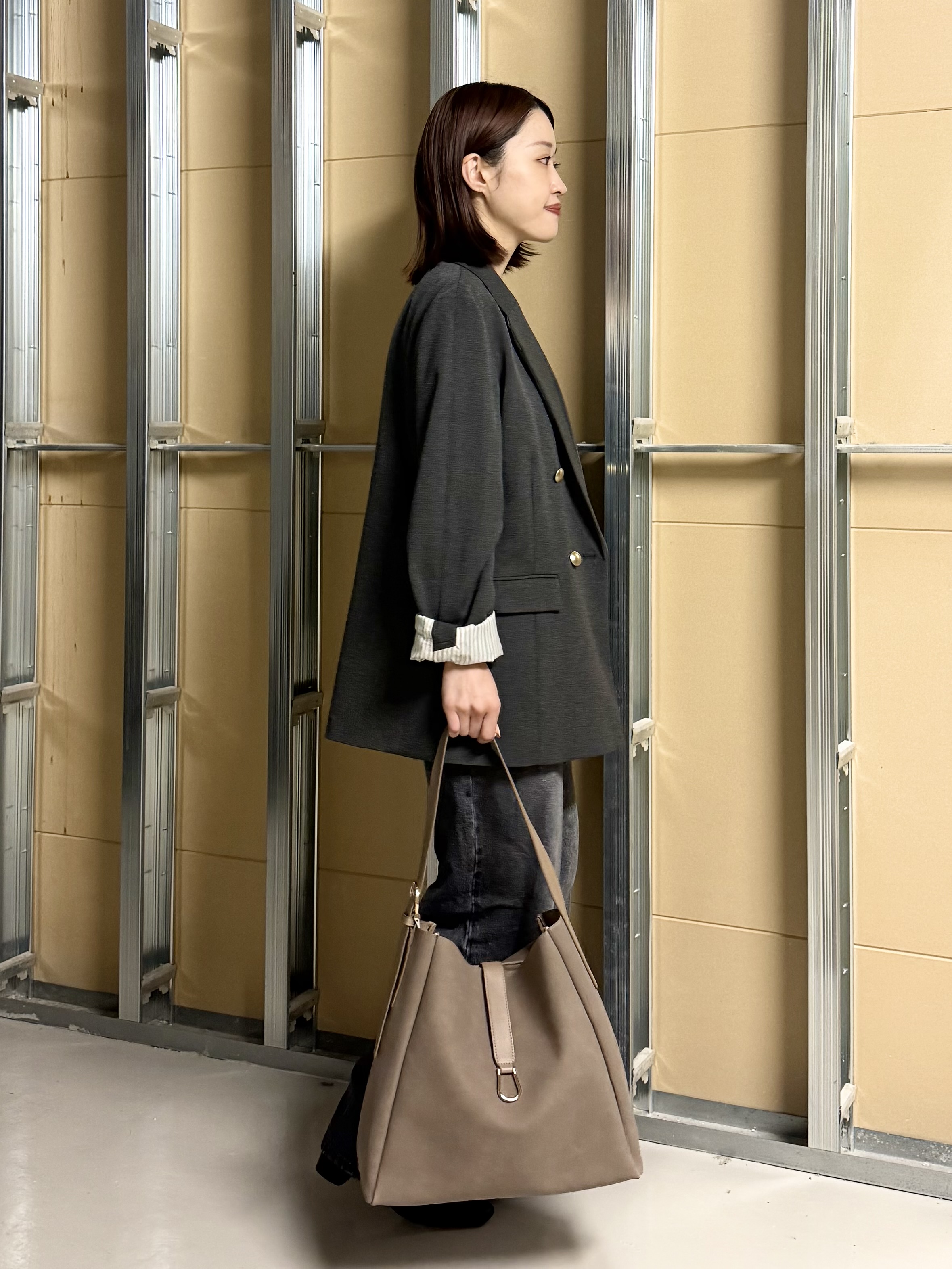 sahoさんの「THE SHOP TK｜クラシカルな雰囲気 ダブルブレストジャケット」を使ったコーディネート