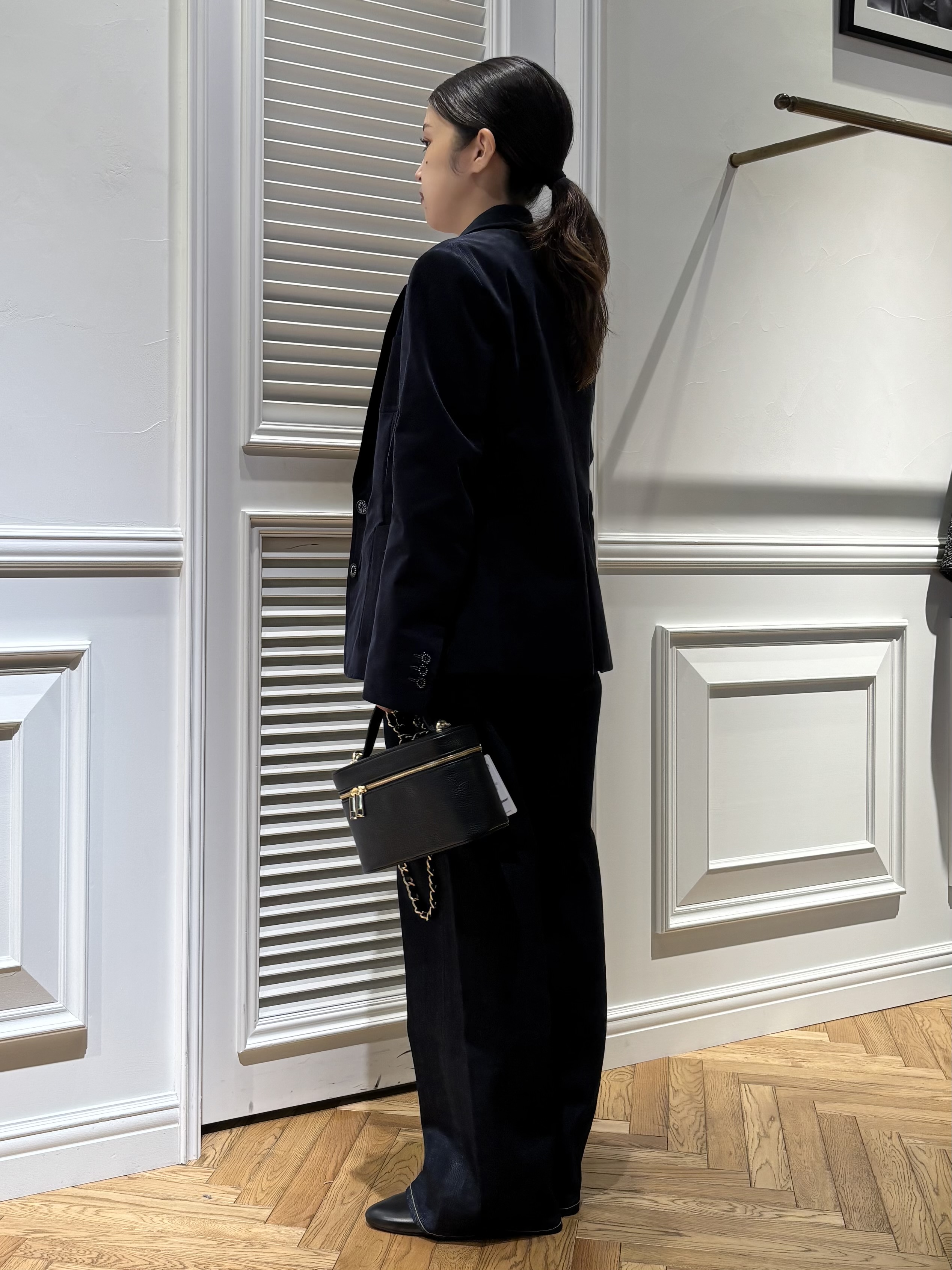 Mgmさんの「DRESSTERIOR｜ストレッチ フルニードルボーダーニット」を使ったコーディネート