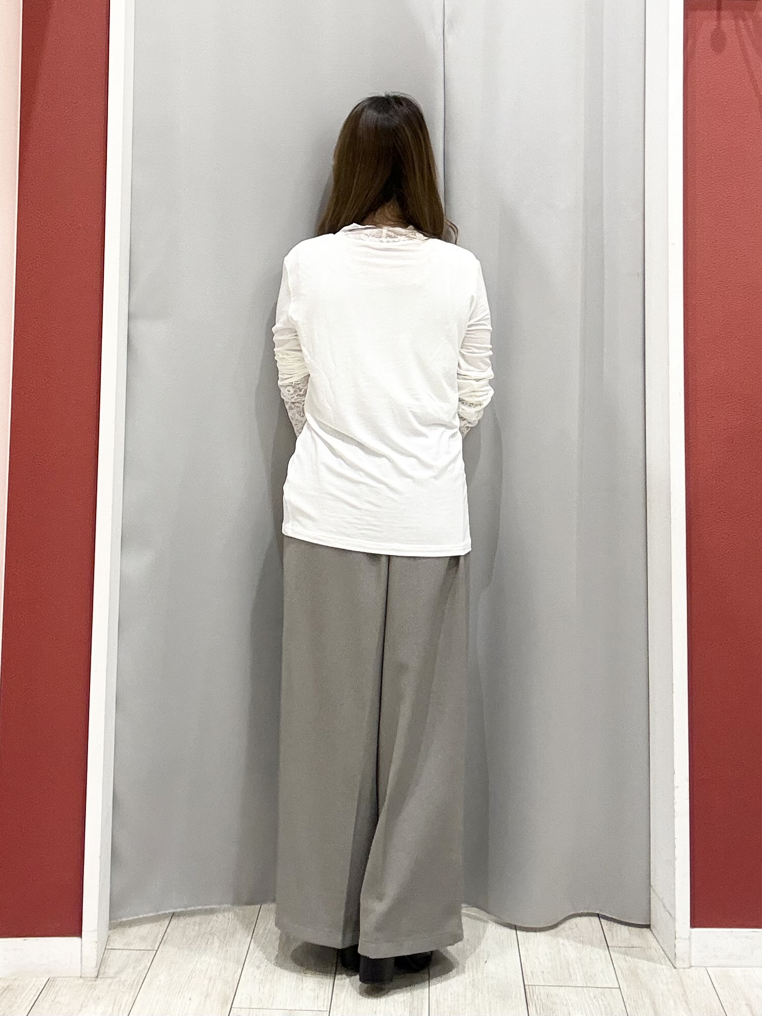 shioさんの「SHOO･LA･RUE｜【セットアップ可/洗濯後しわになりにくい】ウールフィール ダブルジャケット」を使ったコーディネート