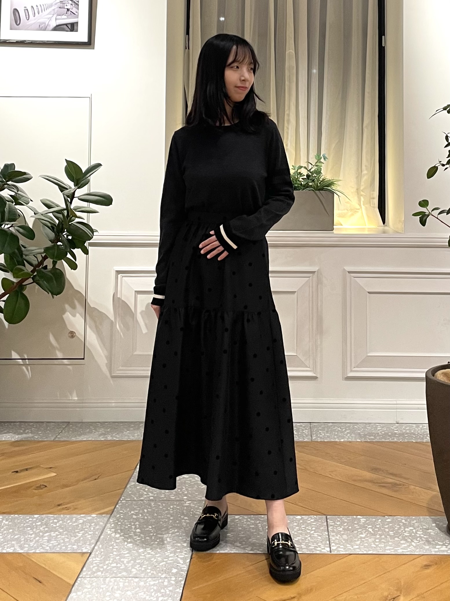 Lilyさんの「DRESSTERIOR｜グレンチェックツイードショートコート」を使ったコーディネート
