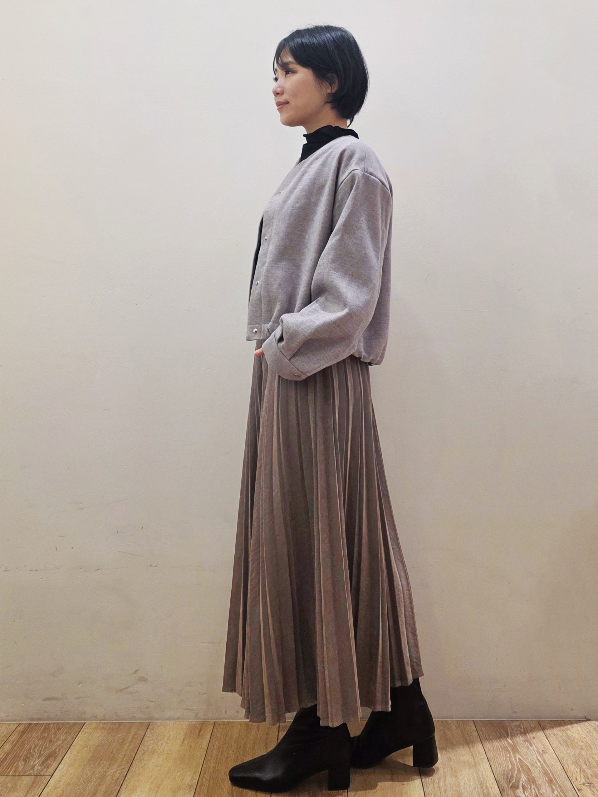 yuyuさんの「OPAQUE.CLIP｜スナップボタンブルゾン【洗濯OK】」を使ったコーディネート