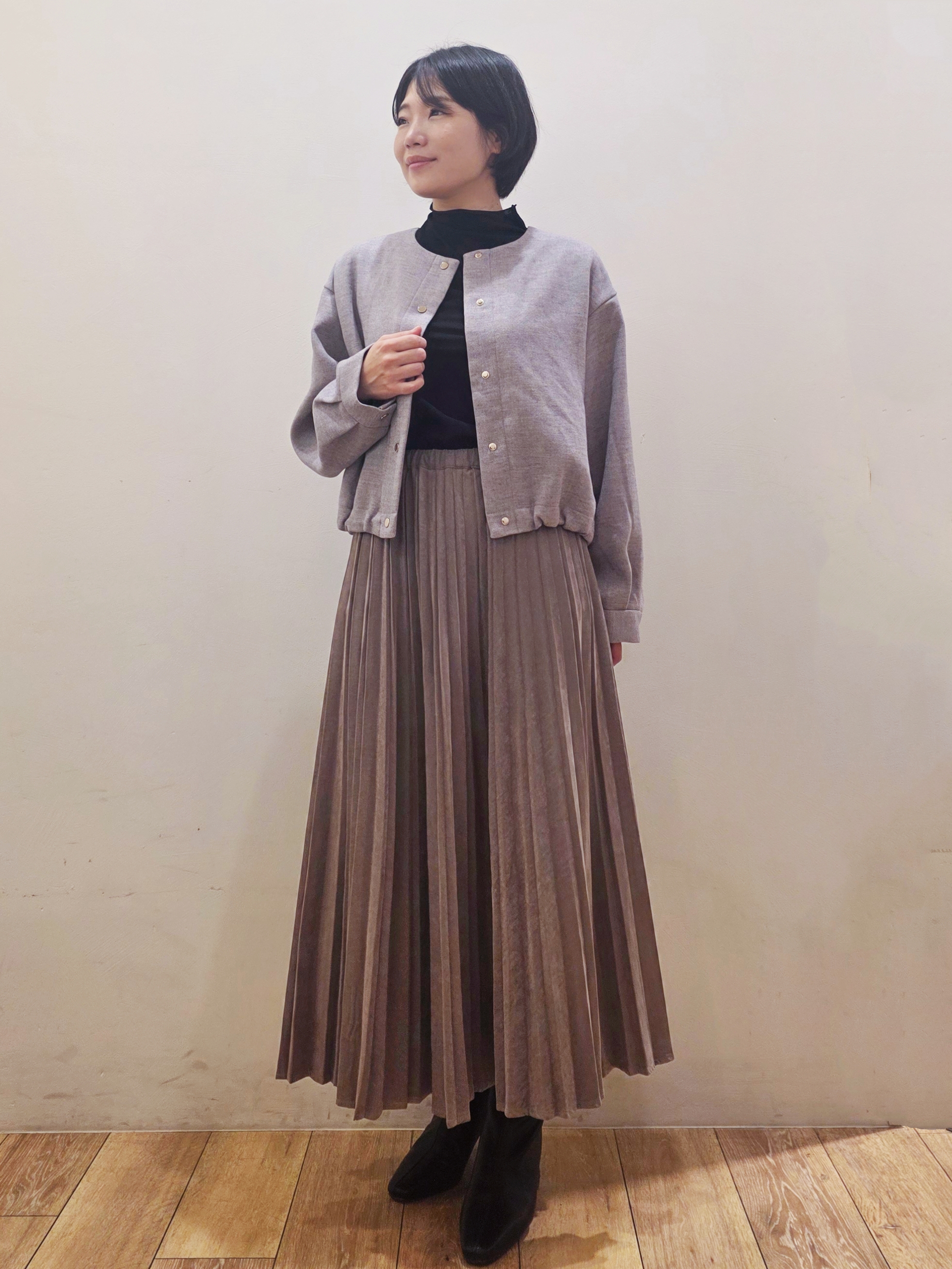 yuyuさんの「OPAQUE.CLIP｜スナップボタンブルゾン【洗濯OK】」を使ったコーディネート