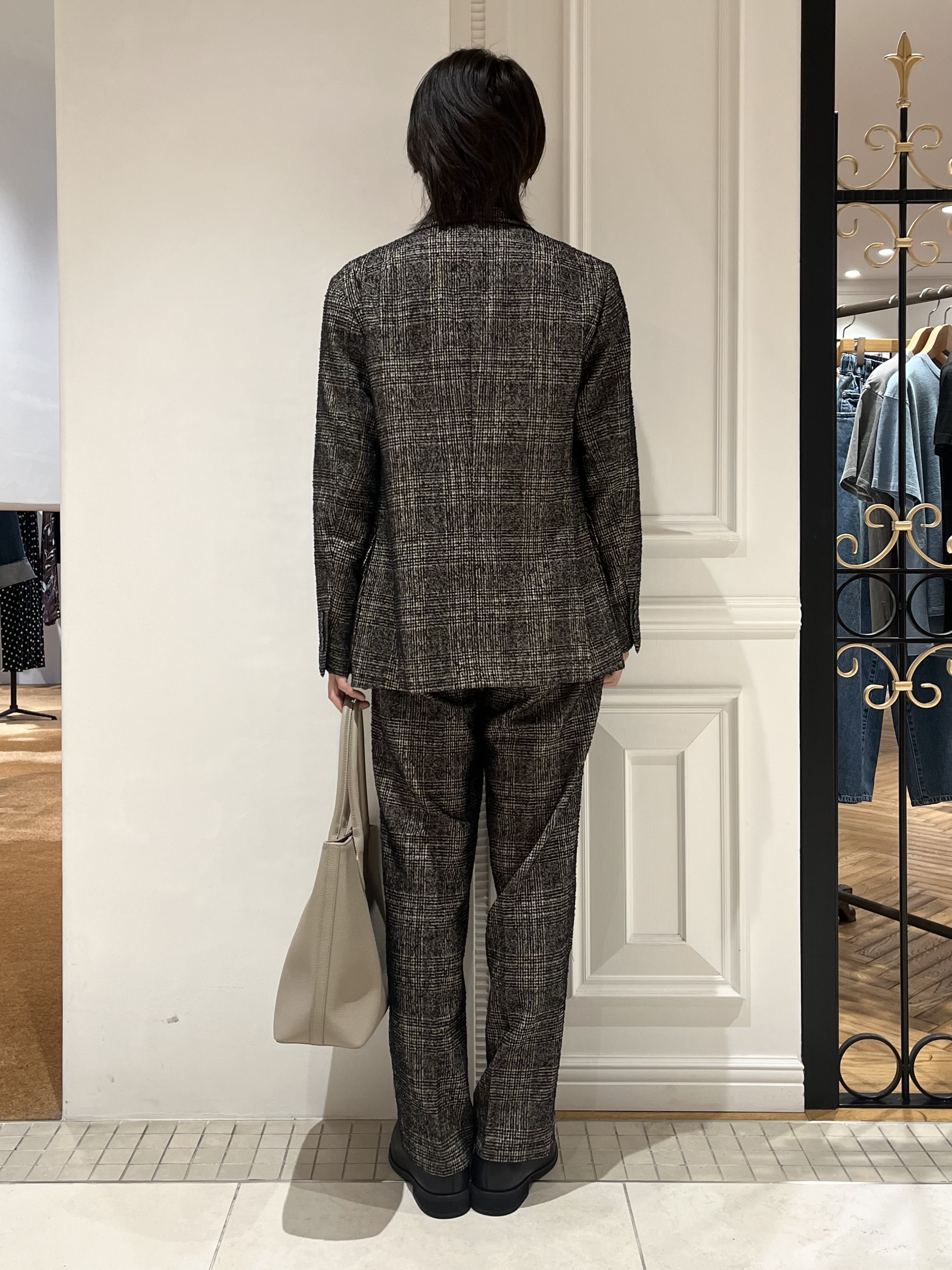 Watanabeさんの「DRESSTERIOR｜【セットアップ可】ループグレンチェック リラックスジャケット」を使ったコーディネート