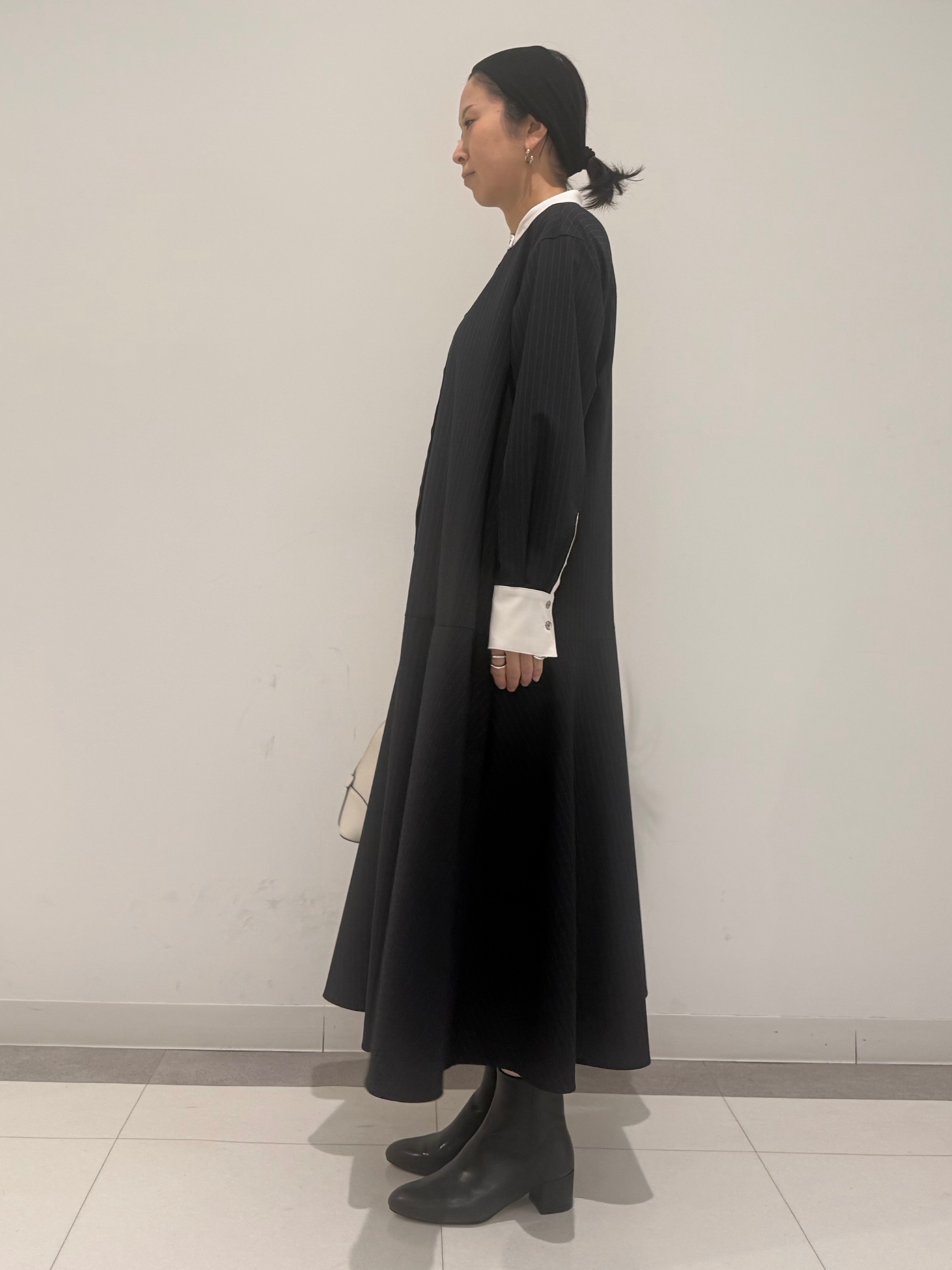 MIYAKAWAさんの「DRESSTERIOR｜ウォッシャブルストライプシャツワンピース」を使ったコーディネート