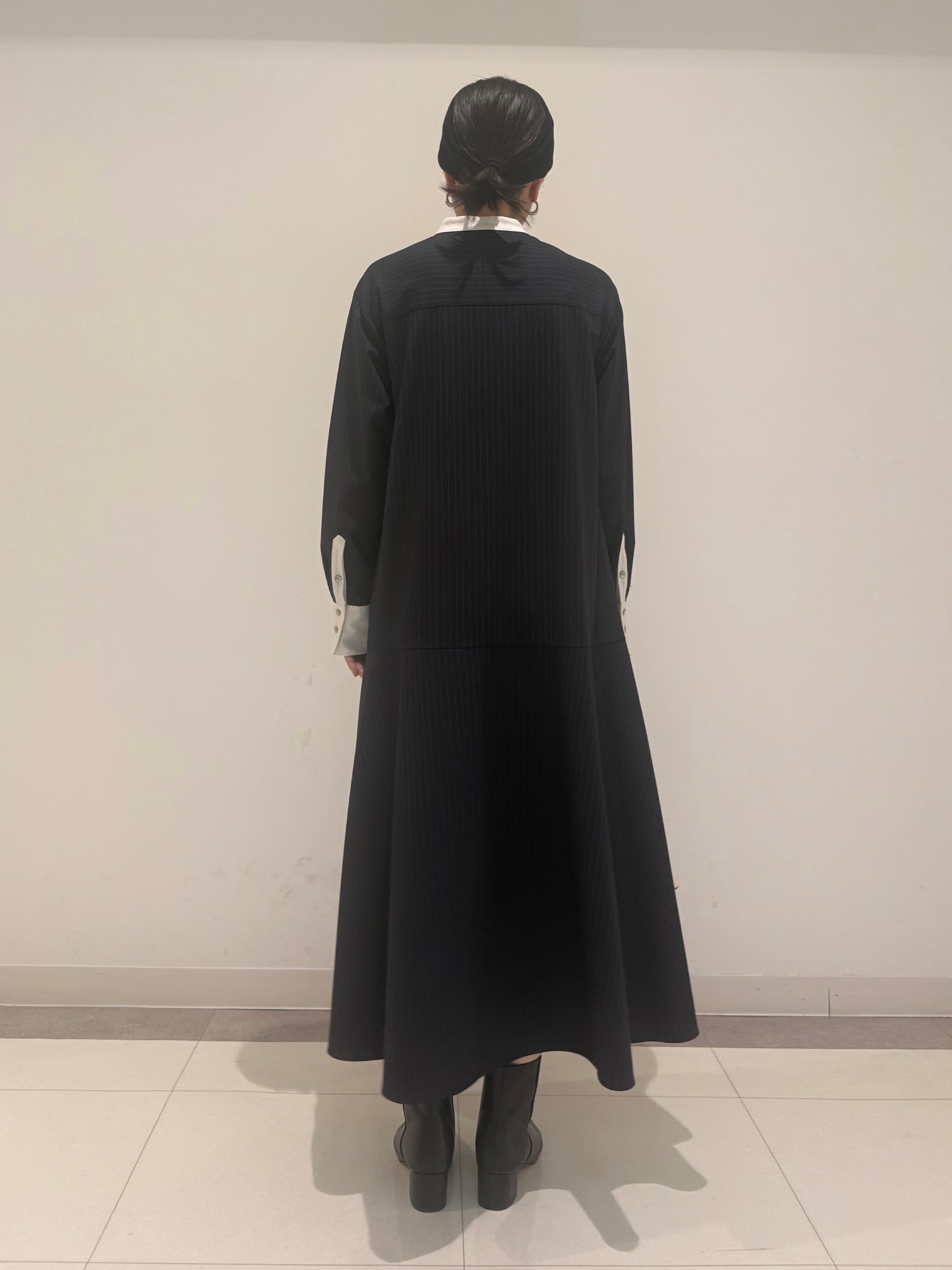 MIYAKAWAさんの「DRESSTERIOR｜ウォッシャブルストライプシャツワンピース」を使ったコーディネート
