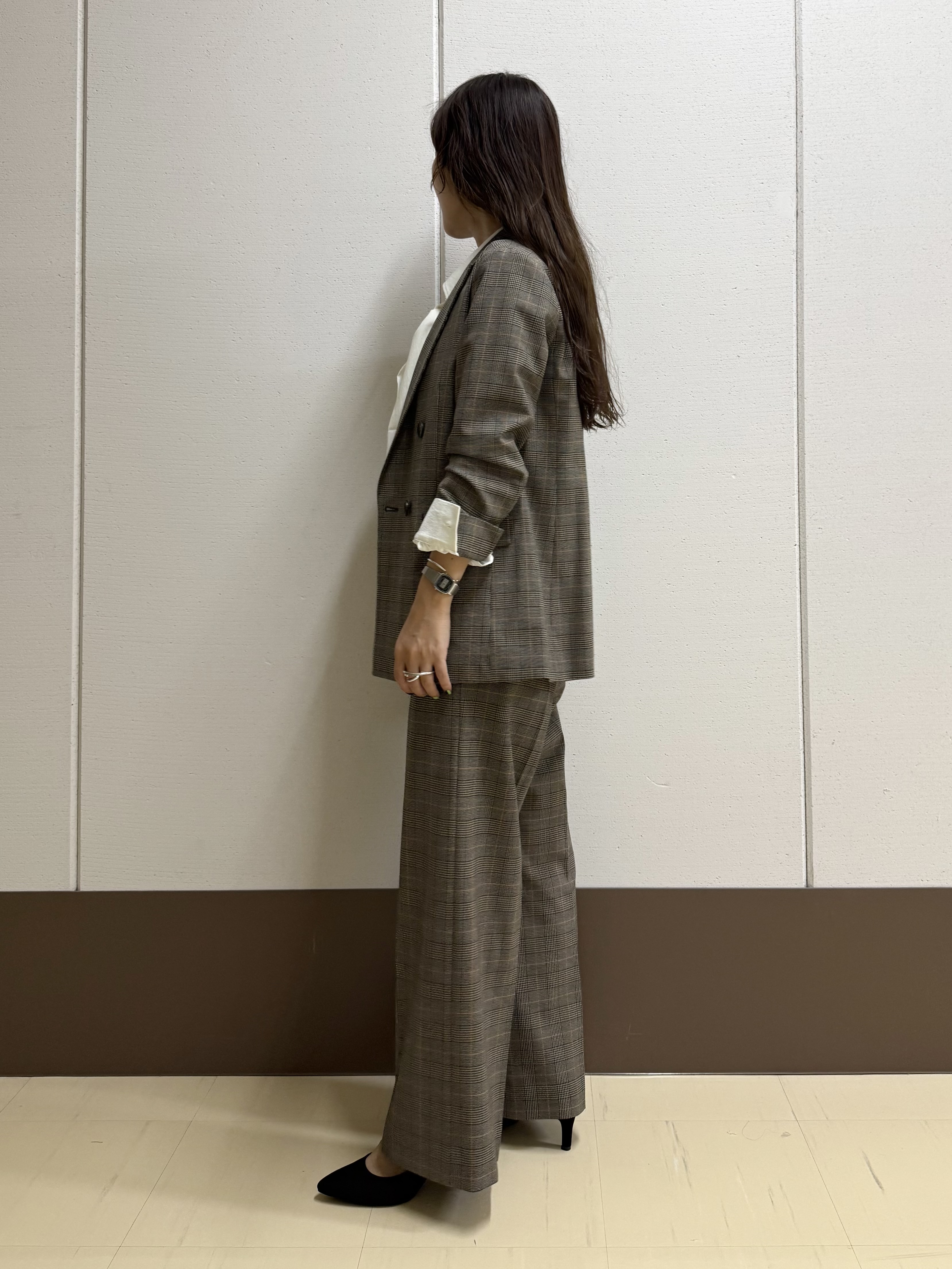 mamiさんの「INDIVI｜【洗濯機OK／ストレッチ◎】秋はじめのダブルジャケット」を使ったコーディネート