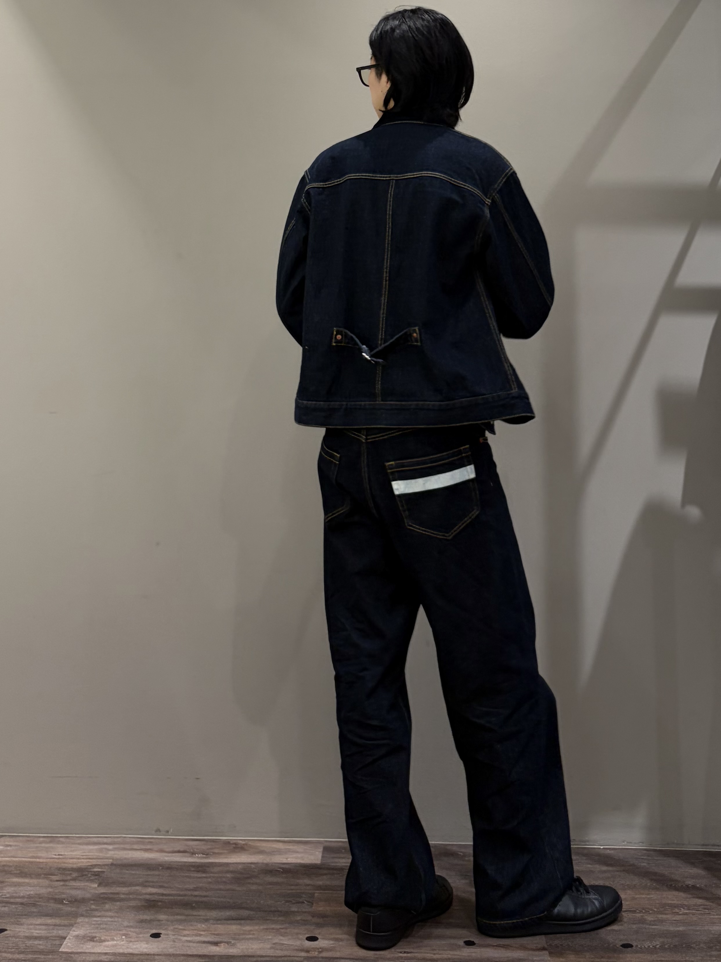 菅原さんの「Dessin｜衿コーデュロイデニムジャケット」を使ったコーディネート