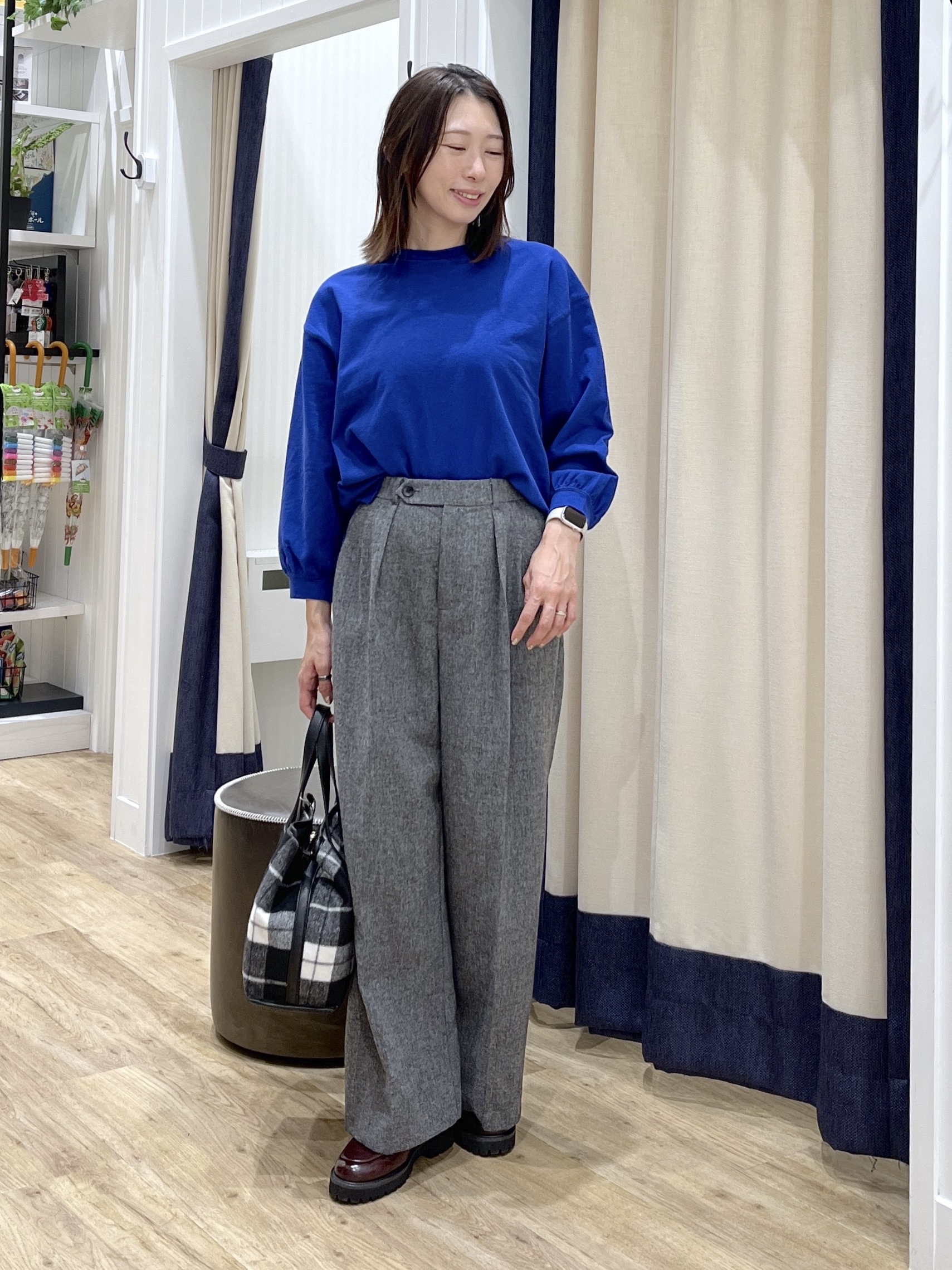 canaさんの「Dessin｜【洗える/7色展開/XS-L】バックヘンリーミニ裏毛 長袖」を使ったコーディネート