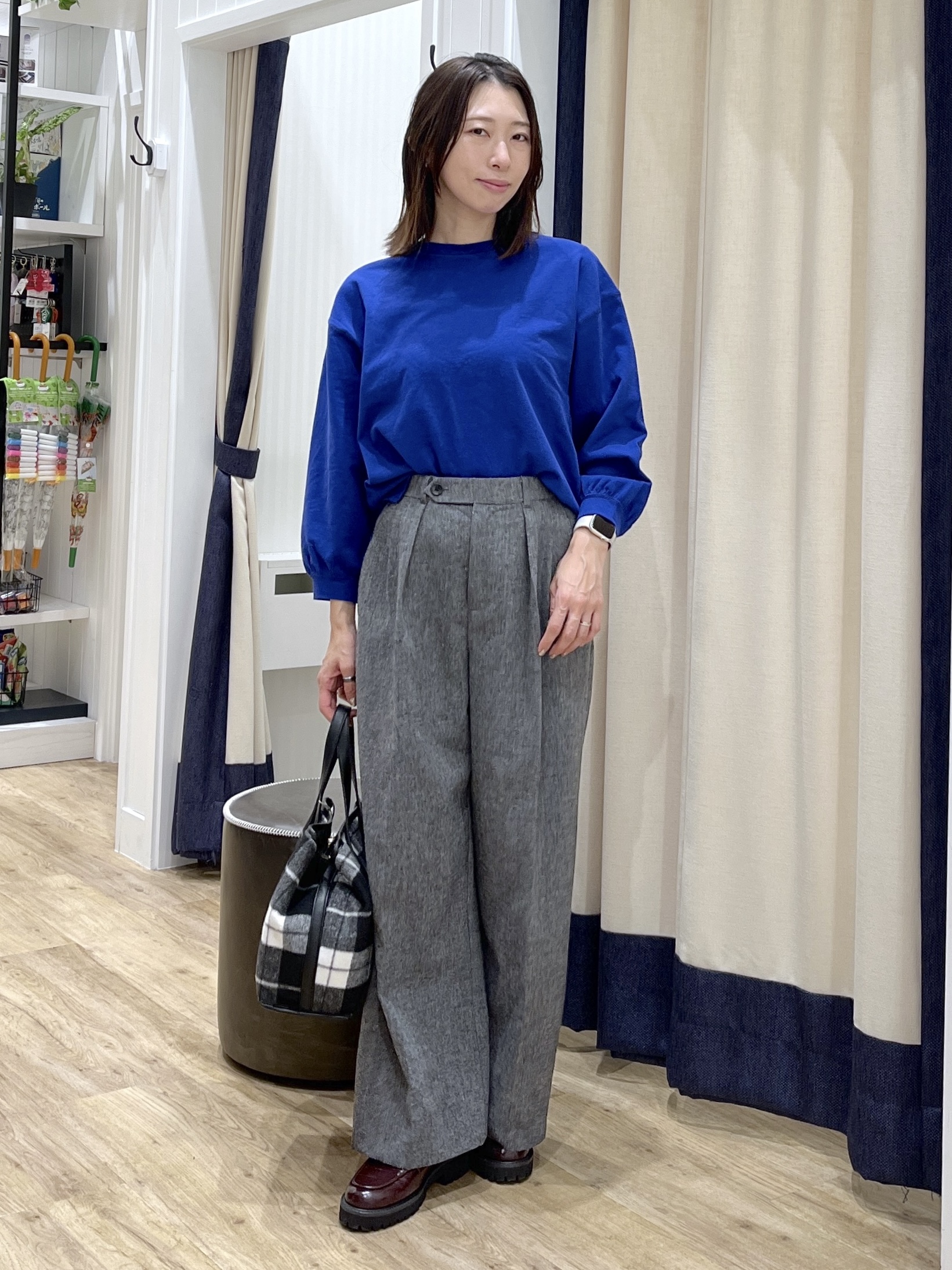 canaさんの「Dessin｜【洗える/7色展開/XS-L】バックヘンリーミニ裏毛 長袖」を使ったコーディネート