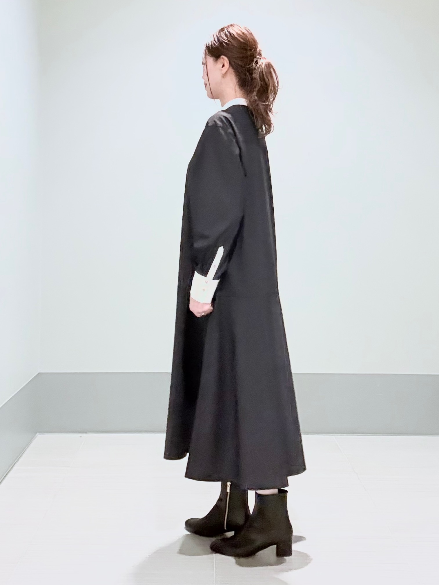 Yamaさんの「DRESSTERIOR｜ウォッシャブルストライプシャツワンピース」を使ったコーディネート