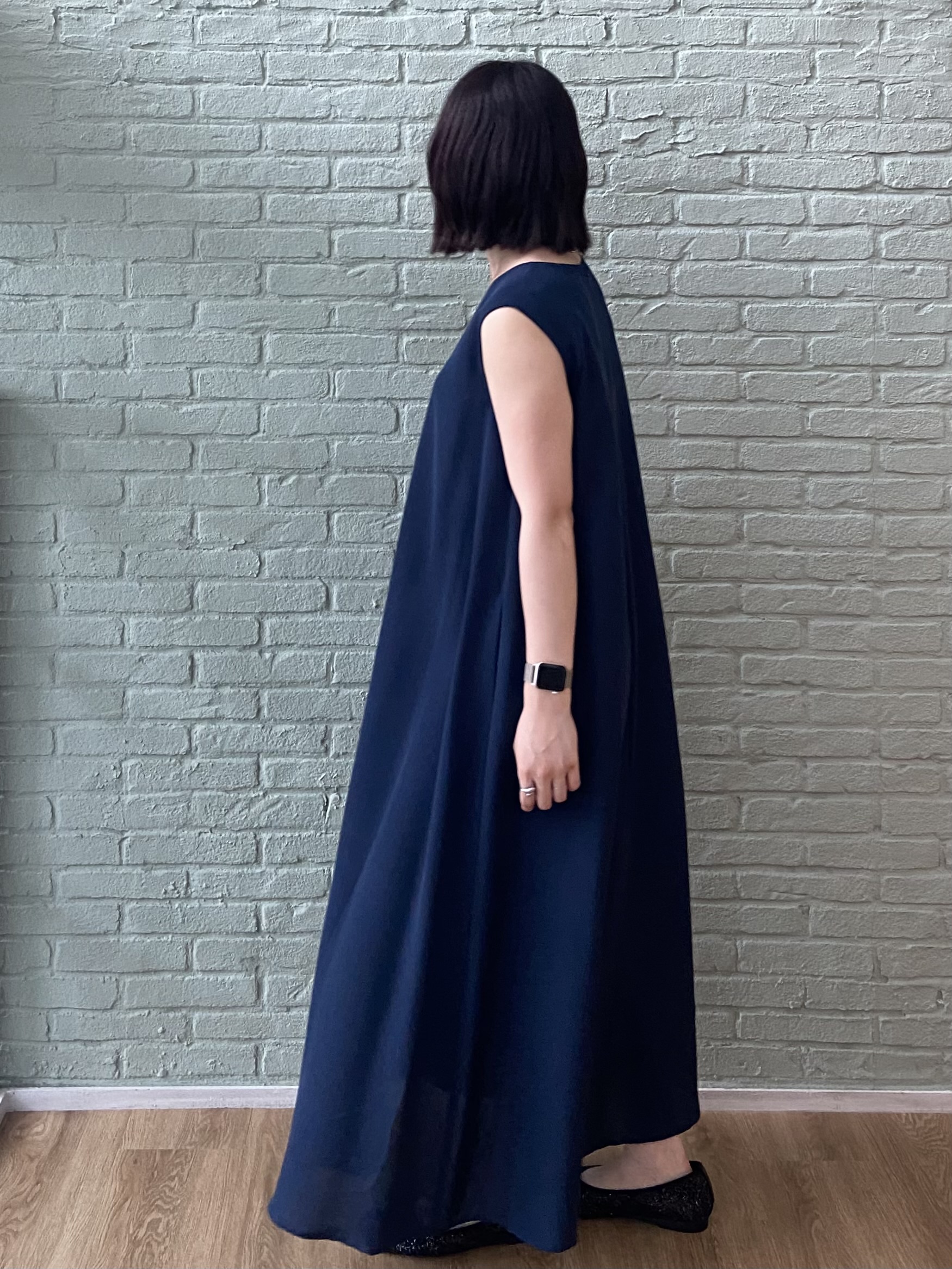 kimiさんの「OPAQUE.CLIP｜【接触冷感】麻混シアーVネックフレアワンピース《洗濯機OK》」を使ったコーディネート