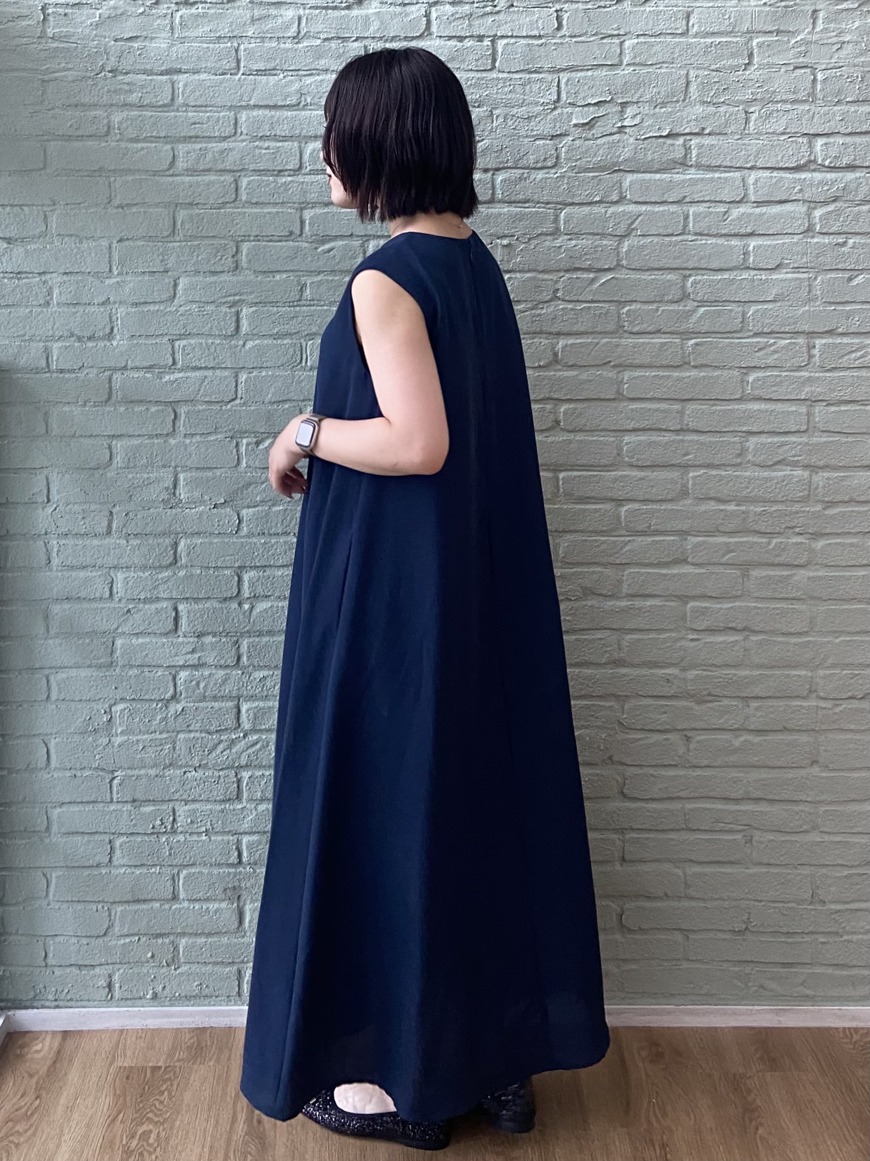 kimiさんの「OPAQUE.CLIP｜【接触冷感】麻混シアーVネックフレアワンピース《洗濯機OK》」を使ったコーディネート