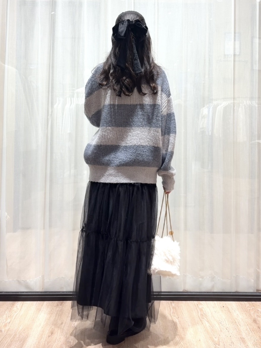 ぞうげさんの「OPAQUE.CLIP｜ワイドボーダーニット【洗濯機OK】」を使ったコーディネート