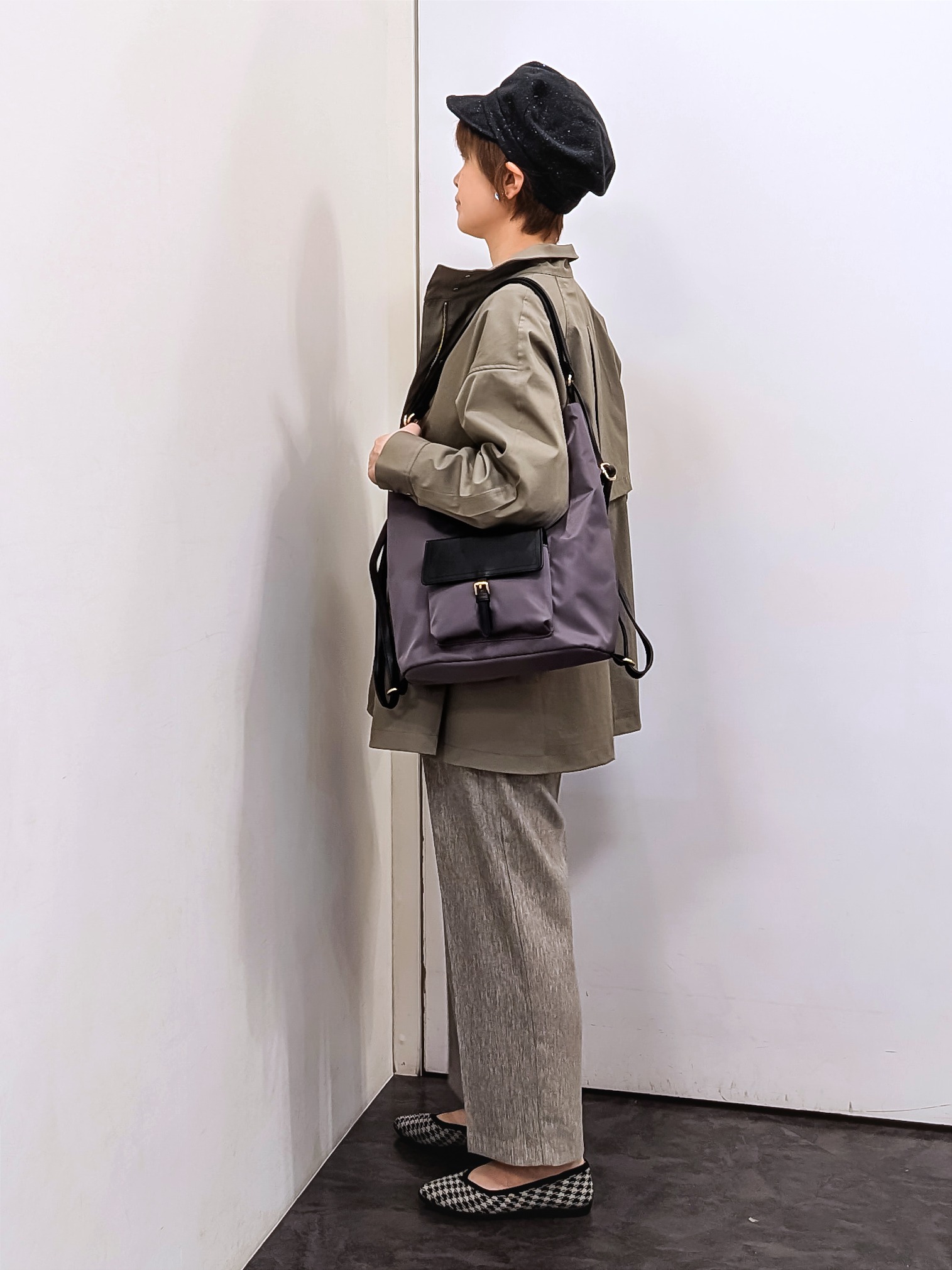 やまちゃんさんの「grove｜【撥水／シルエット2WAY】さっと羽織って、こなれる。スタンドネックテントラインコート」を使ったコーディネート
