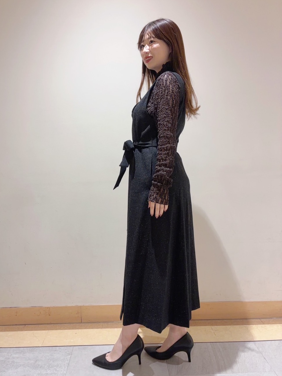 ユナさんの「UNTITLED｜【重ね着レイヤード】レースハイネックトップス」を使ったコーディネート