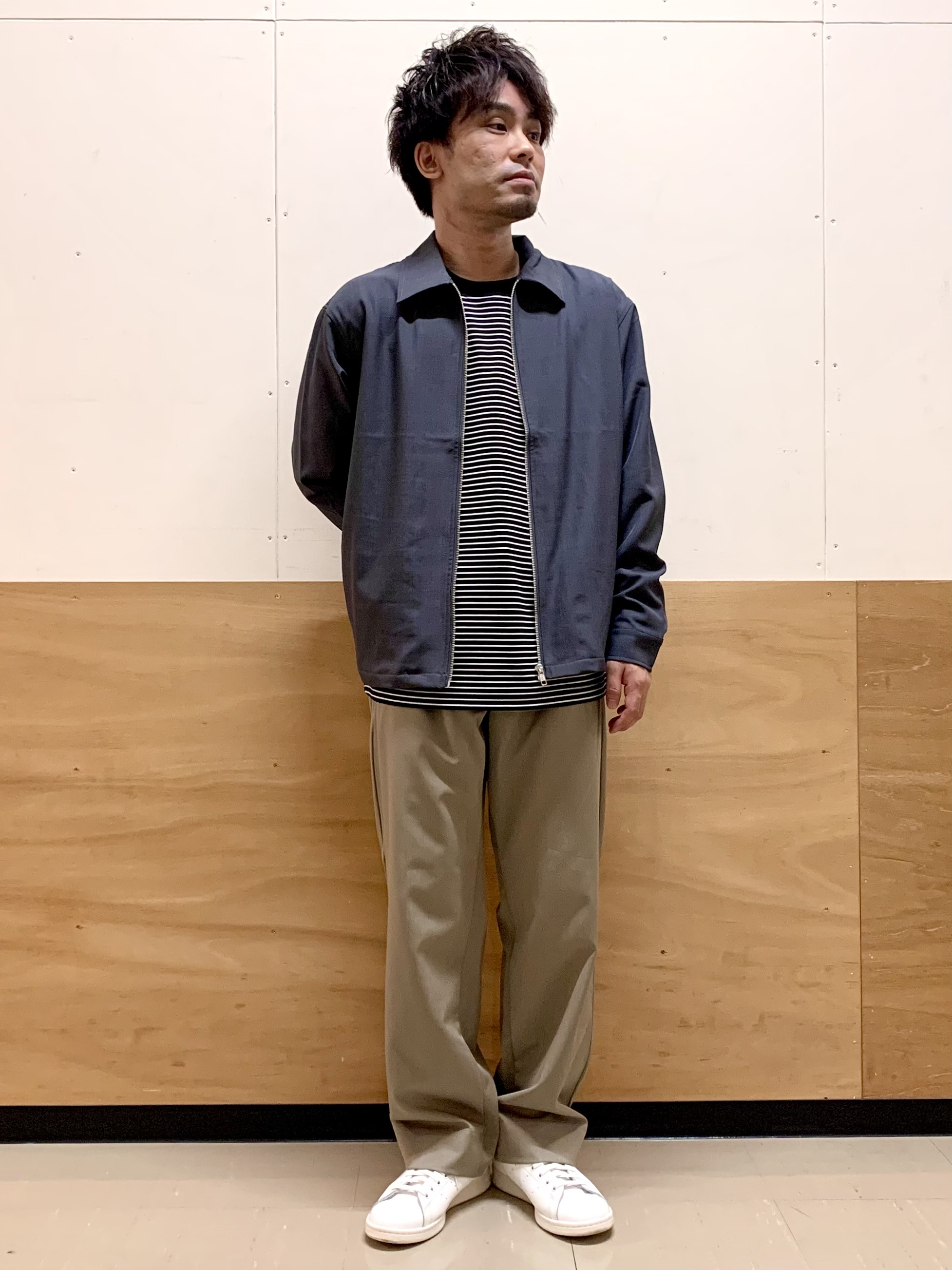 MATUさんの「THE SHOP TK｜【セットアップ可／洗濯機OK】ウールライクジップブルゾン」を使ったコーディネート