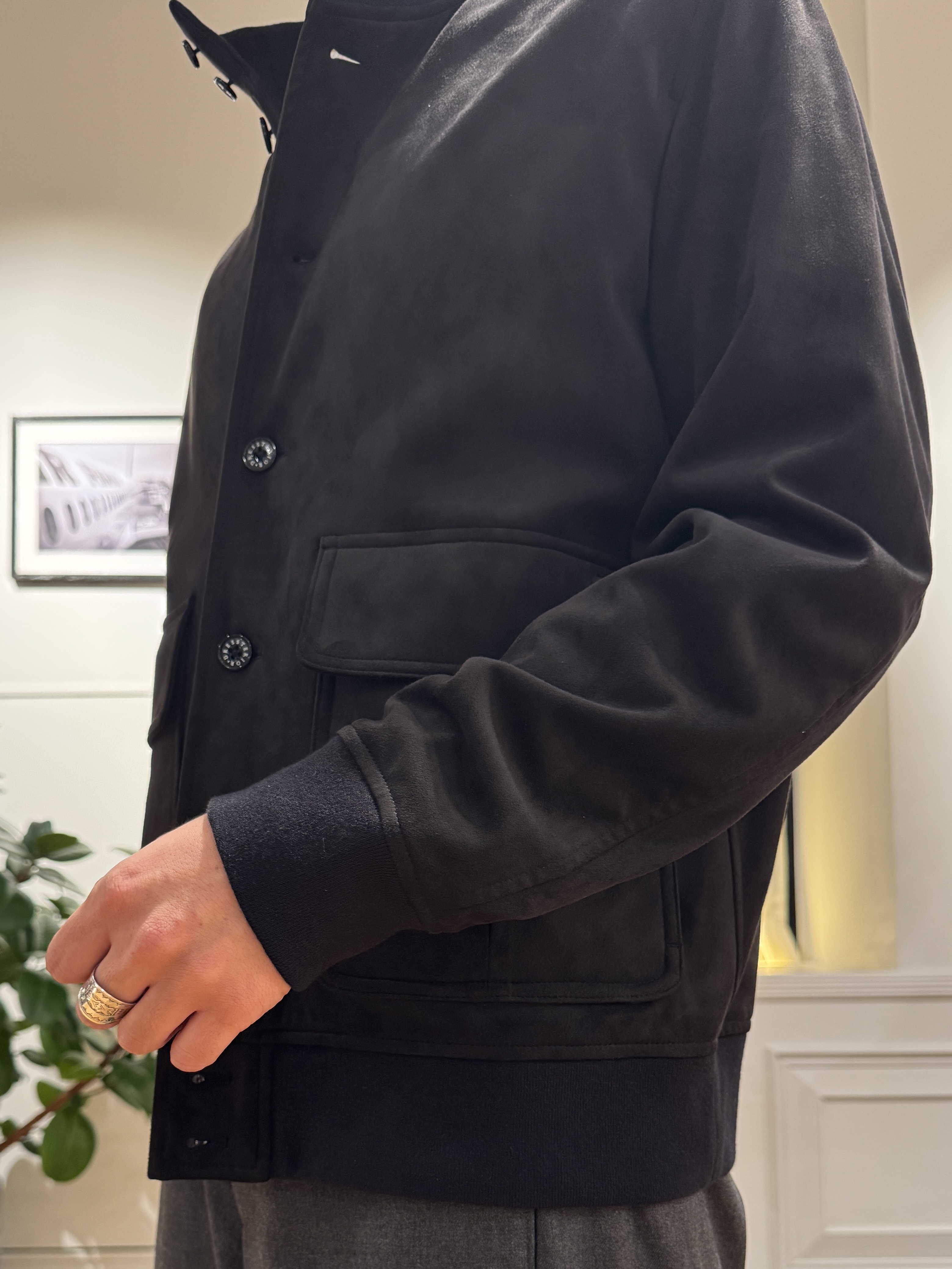 kawarataniさんの「DRESSTERIOR｜スエード調 シティ タンカースジャケット」を使ったコーディネート