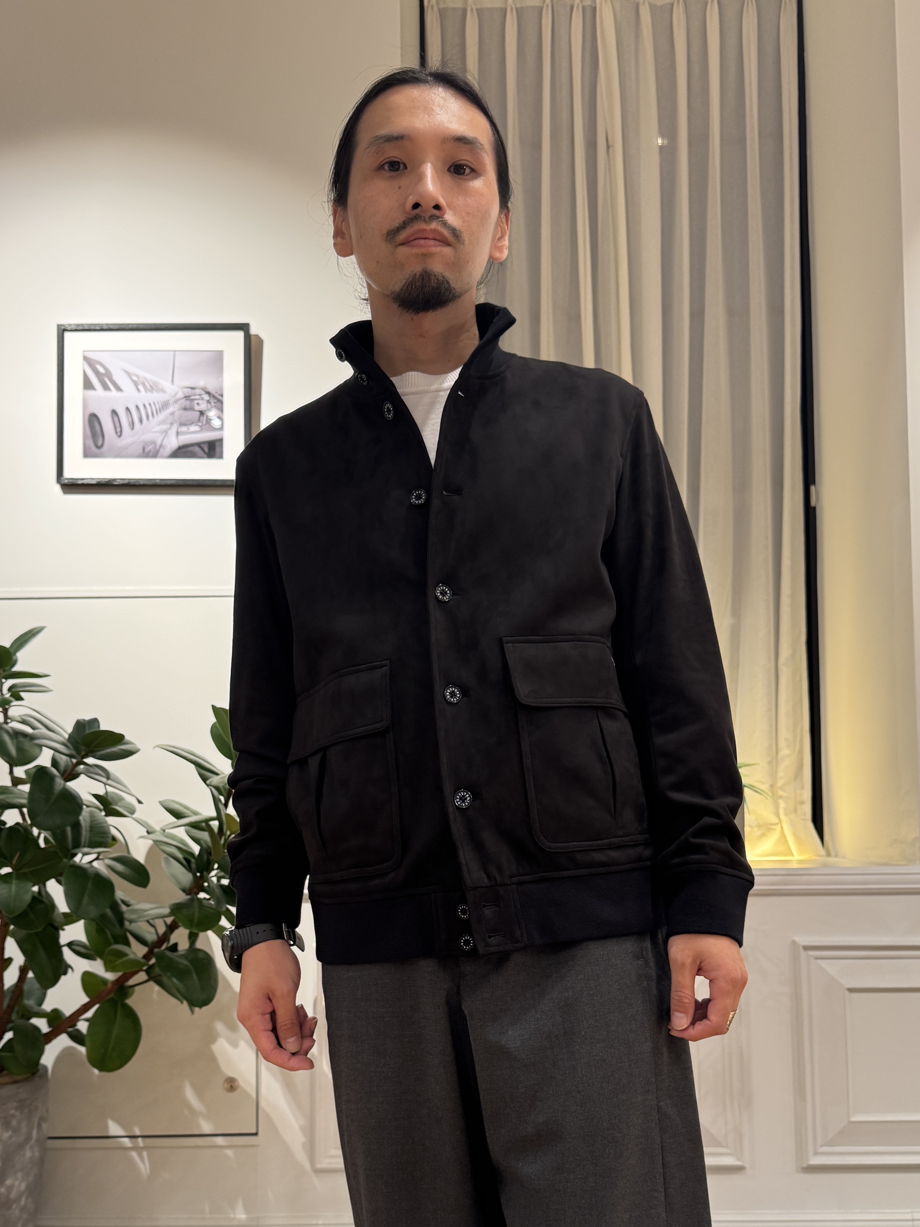 kawarataniさんの「DRESSTERIOR｜スエード調 シティ タンカースジャケット」を使ったコーディネート