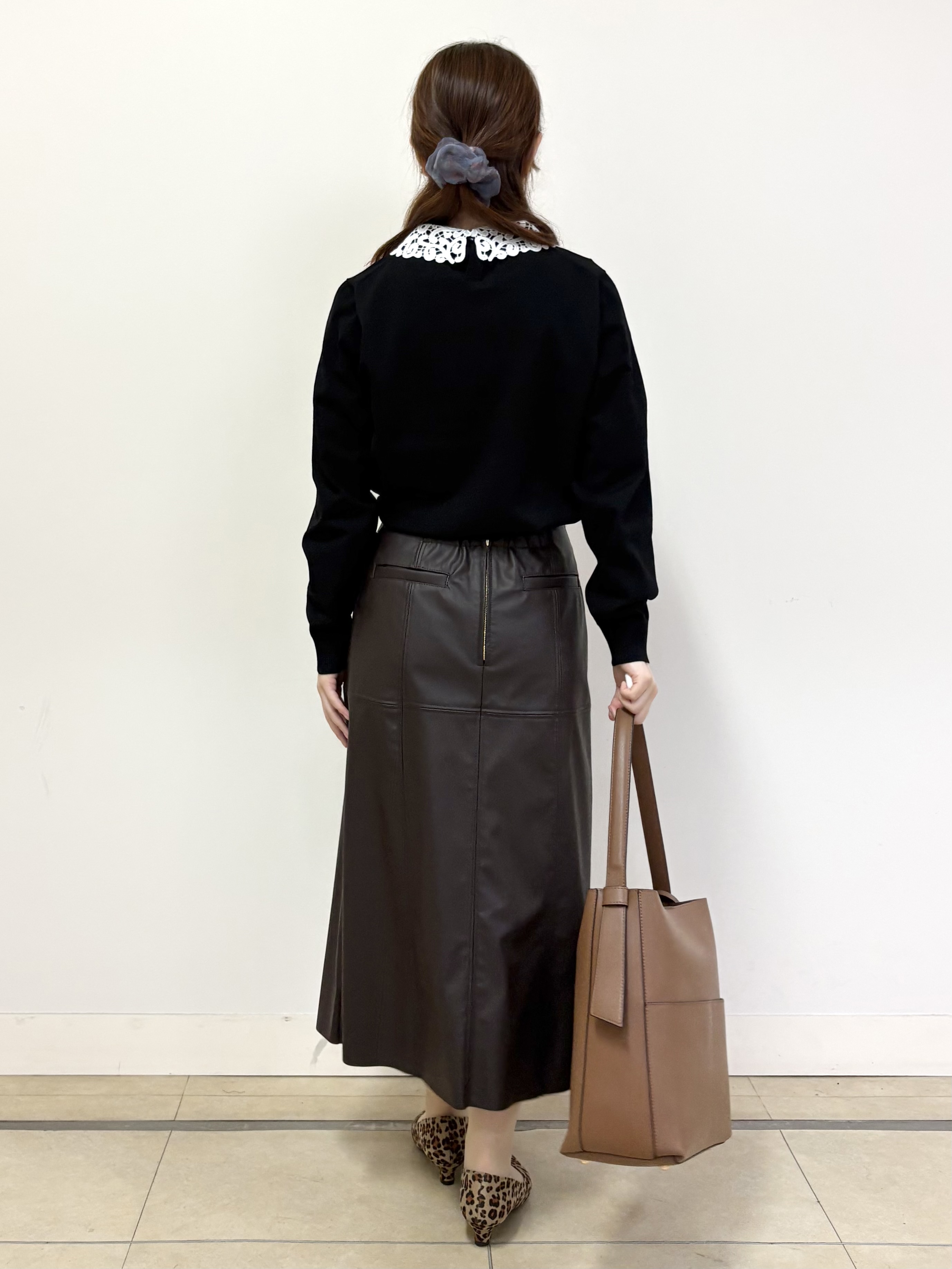 mikiさんの「Reflect｜【付け衿】レース衿付きストレッチニット」を使ったコーディネート
