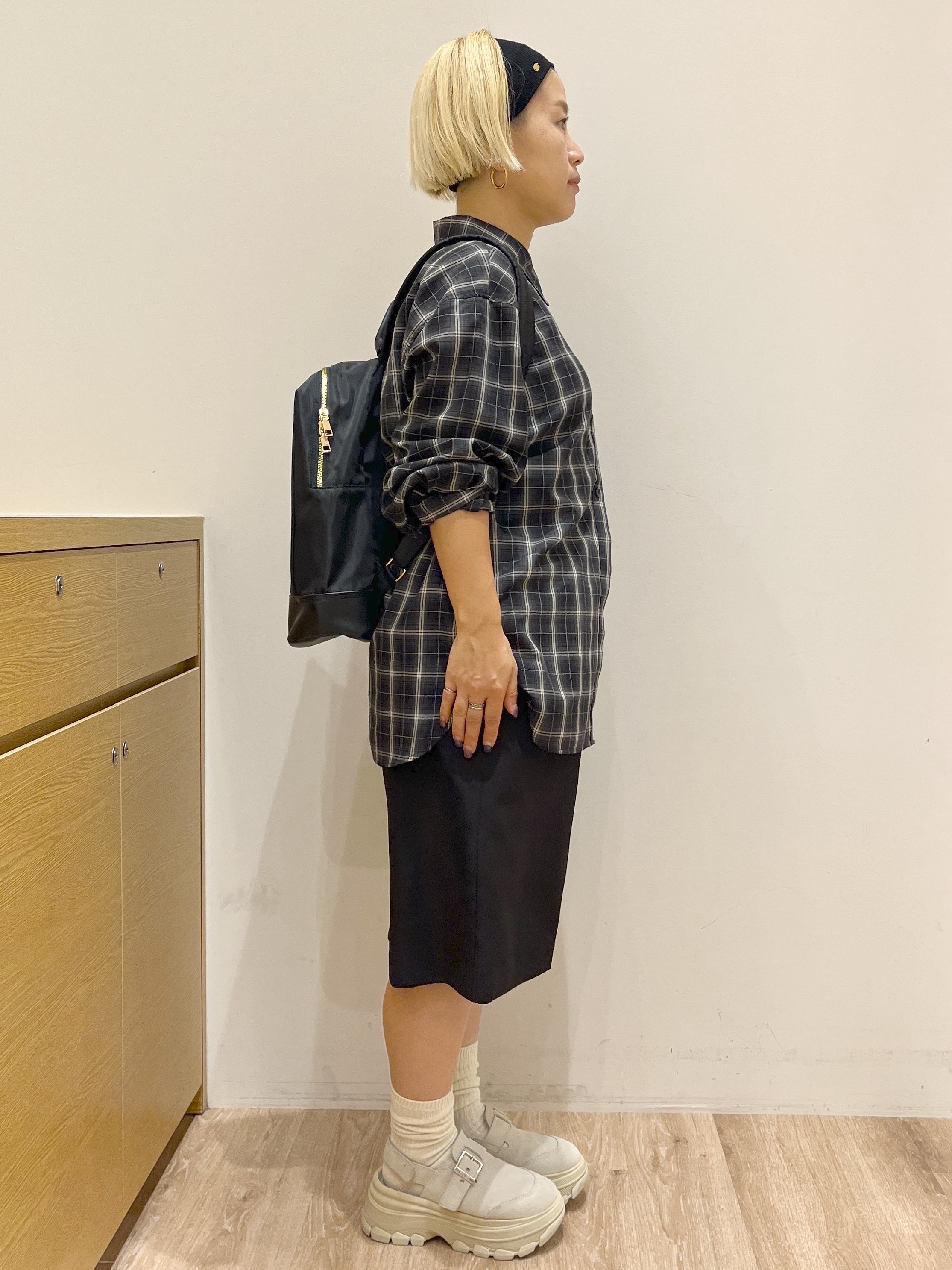 くーみーさんの「OPAQUE.CLIP｜チェック柄シャツ【洗濯機OK】」を使ったコーディネート