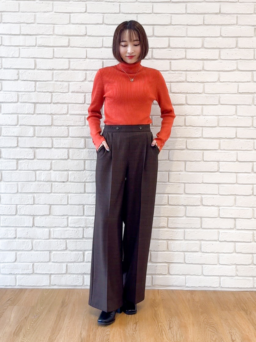 𝐜𝐡𝐢𝐤𝐚さんの「SHOO･LA･RUE｜【セットアップ可/洗濯後しわになりにくい】ウールフィール ダブルジャケット」を使ったコーディネート